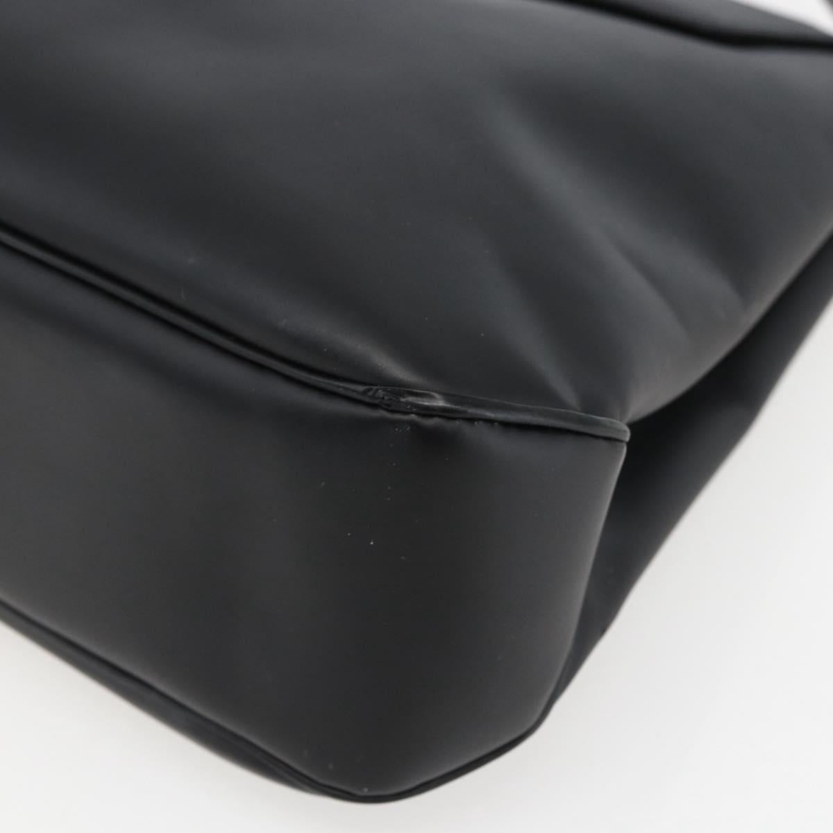 Salvatore Ferragamo Vala Shoulder Bag Leather Silver Black Auth ka2360