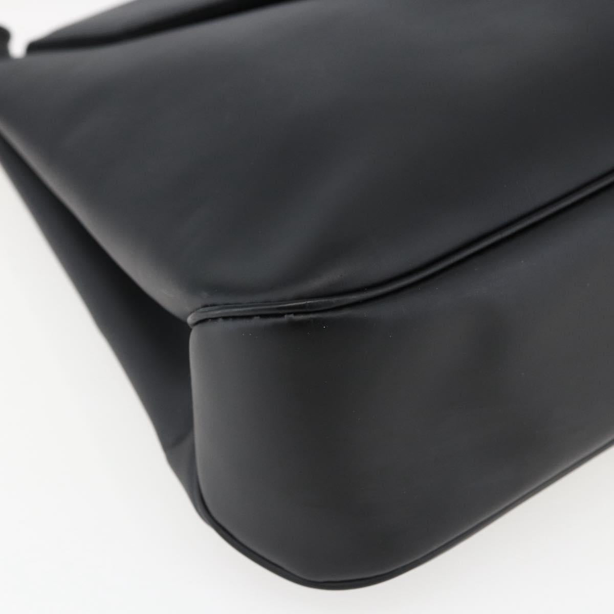 Salvatore Ferragamo Vala Shoulder Bag Leather Silver Black Auth ka2360