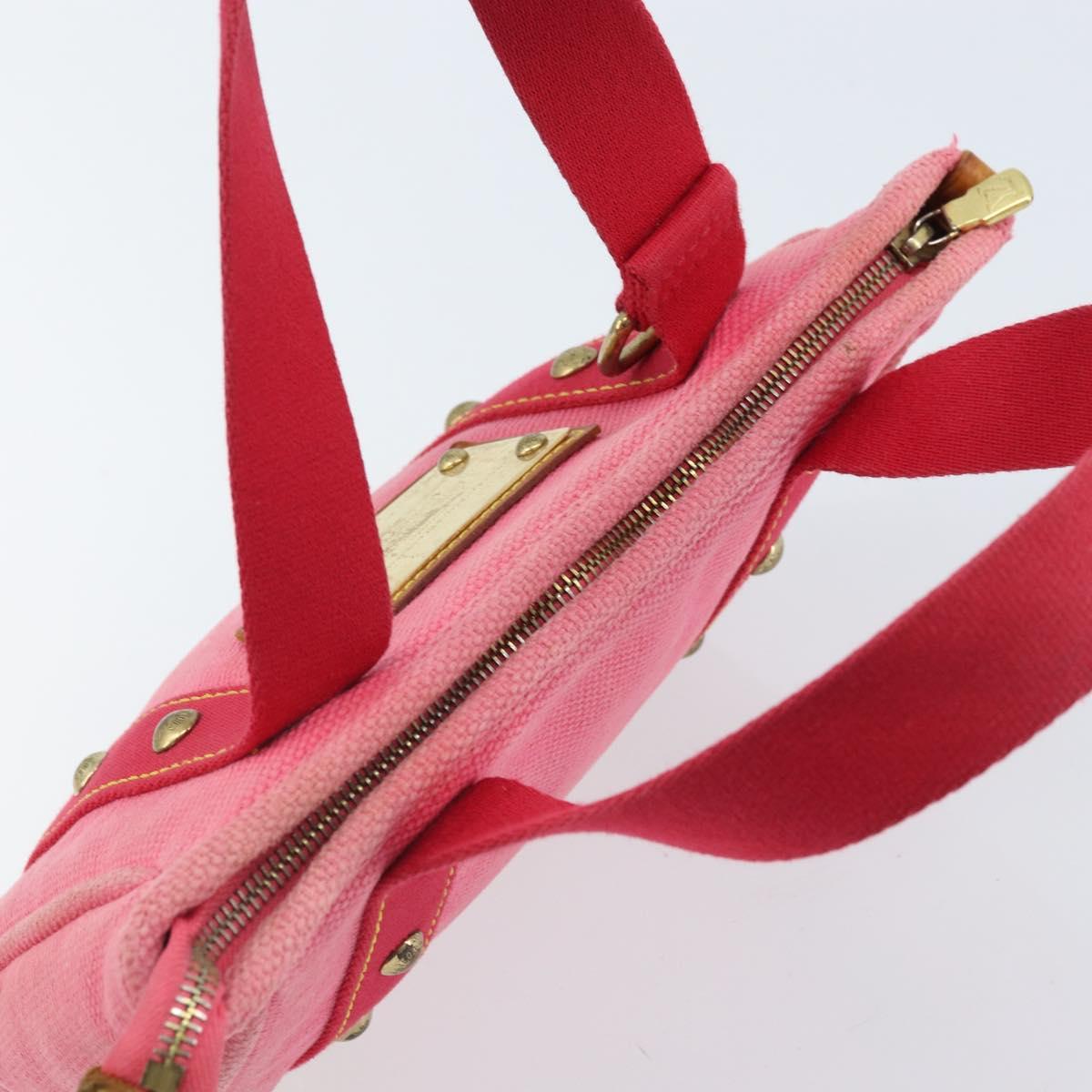 LOUIS VUITTON Antigua Cabas PM Hand Bag Rouge Pink M40088 LV Auth ka2366