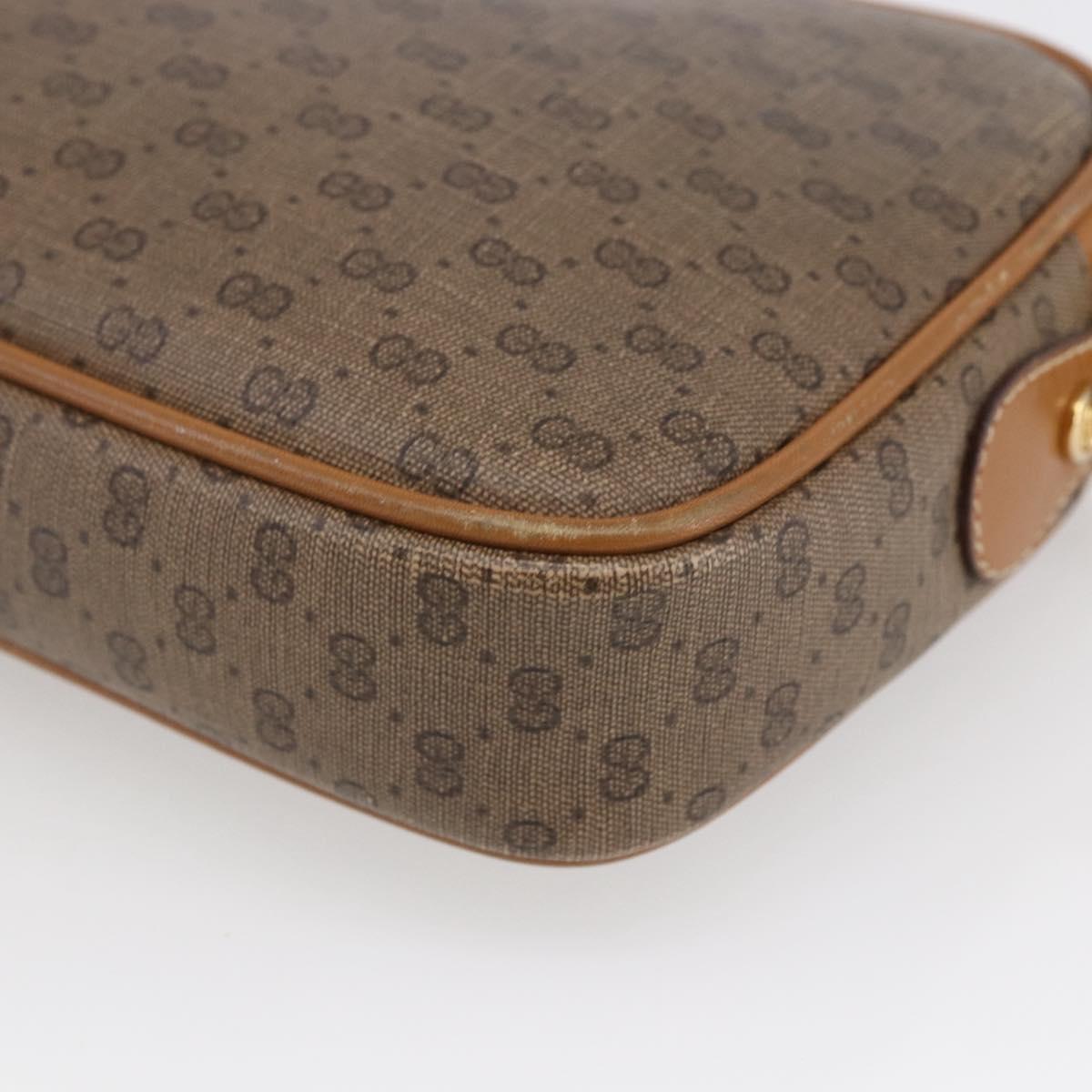 GUCCI Micro GG Supreme Shoulder Bag PVC Beige Gold 007 113 0095 Auth ka238