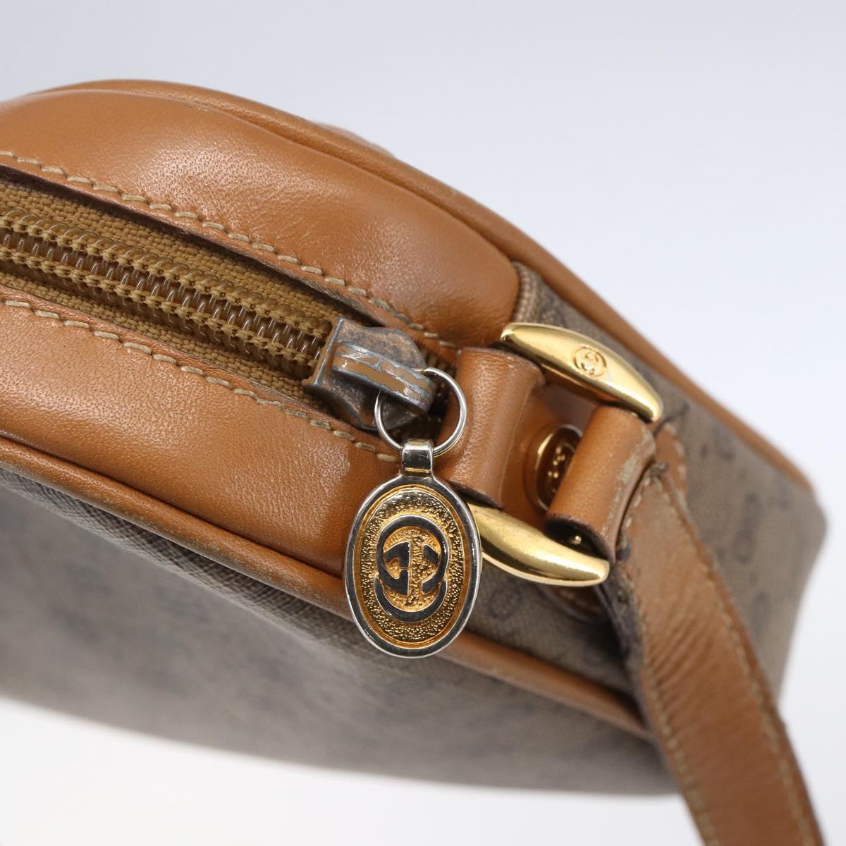 GUCCI Micro GG Supreme Shoulder Bag PVC Beige Gold 007 113 0095 Auth ka238