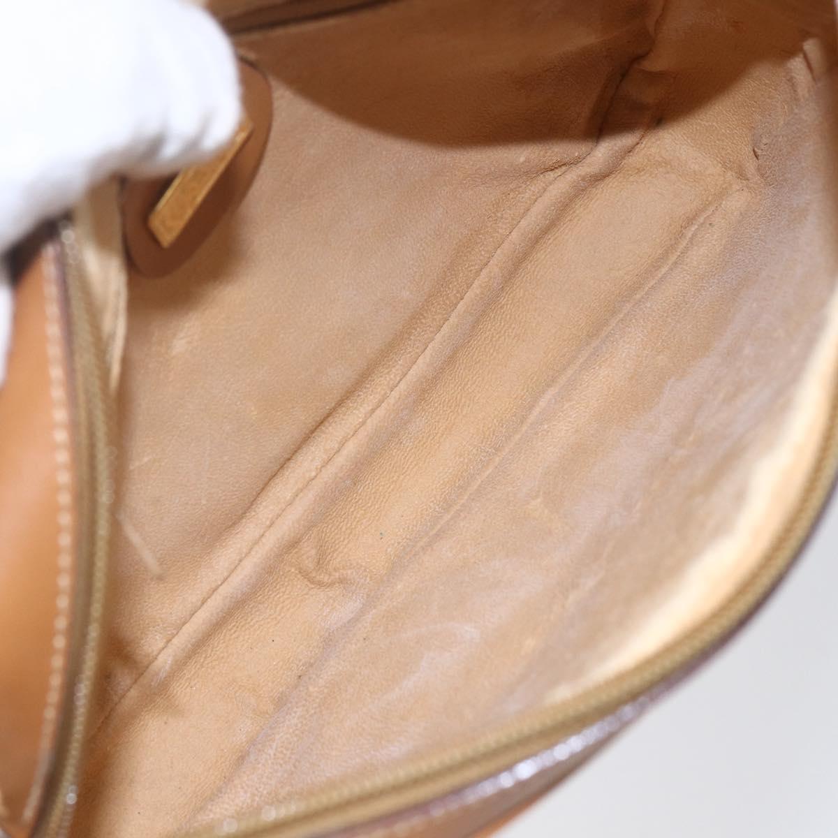 GUCCI Micro GG Supreme Shoulder Bag PVC Beige Gold 007 113 0095 Auth ka238