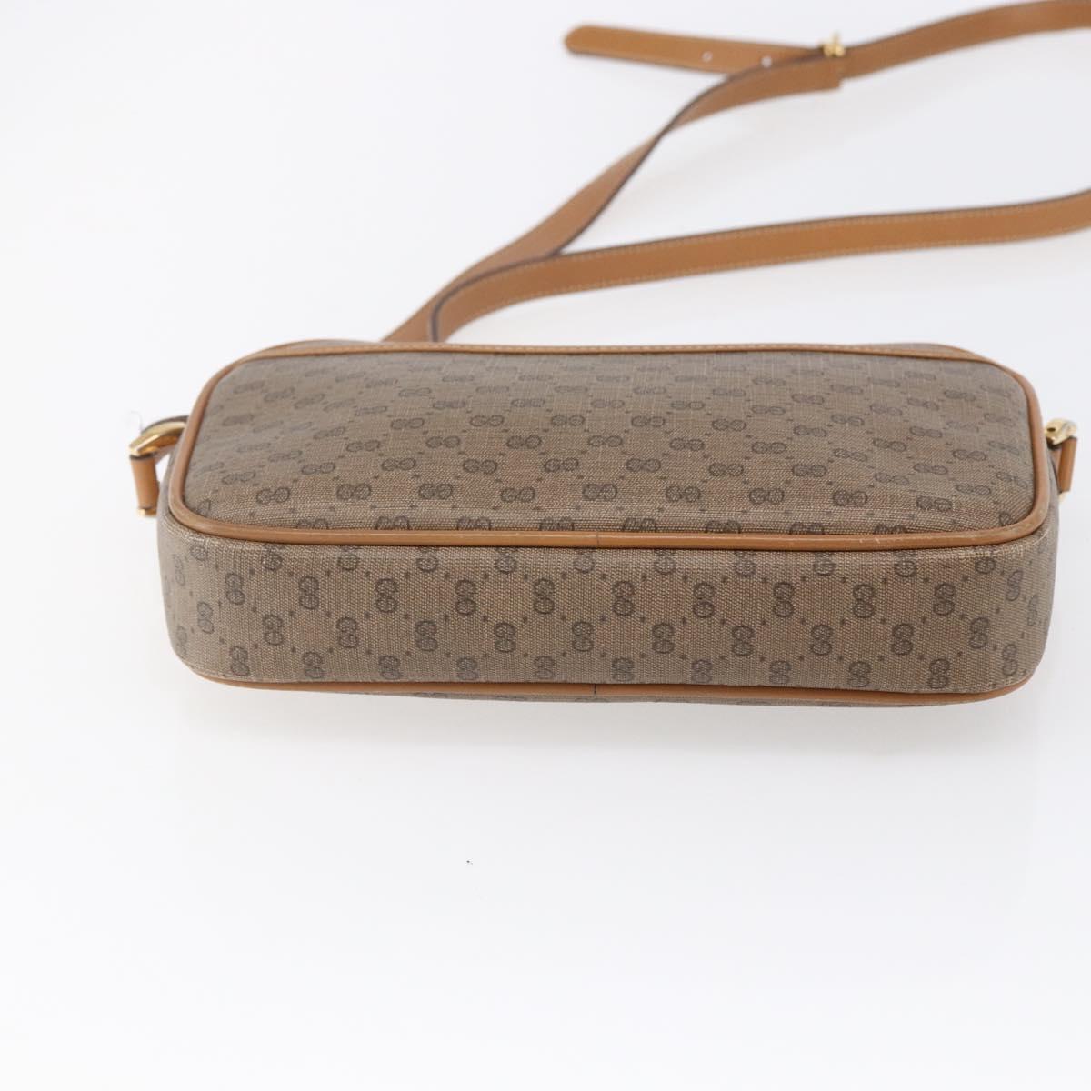 GUCCI Micro GG Supreme Shoulder Bag PVC Beige Gold 007 113 0095 Auth ka238