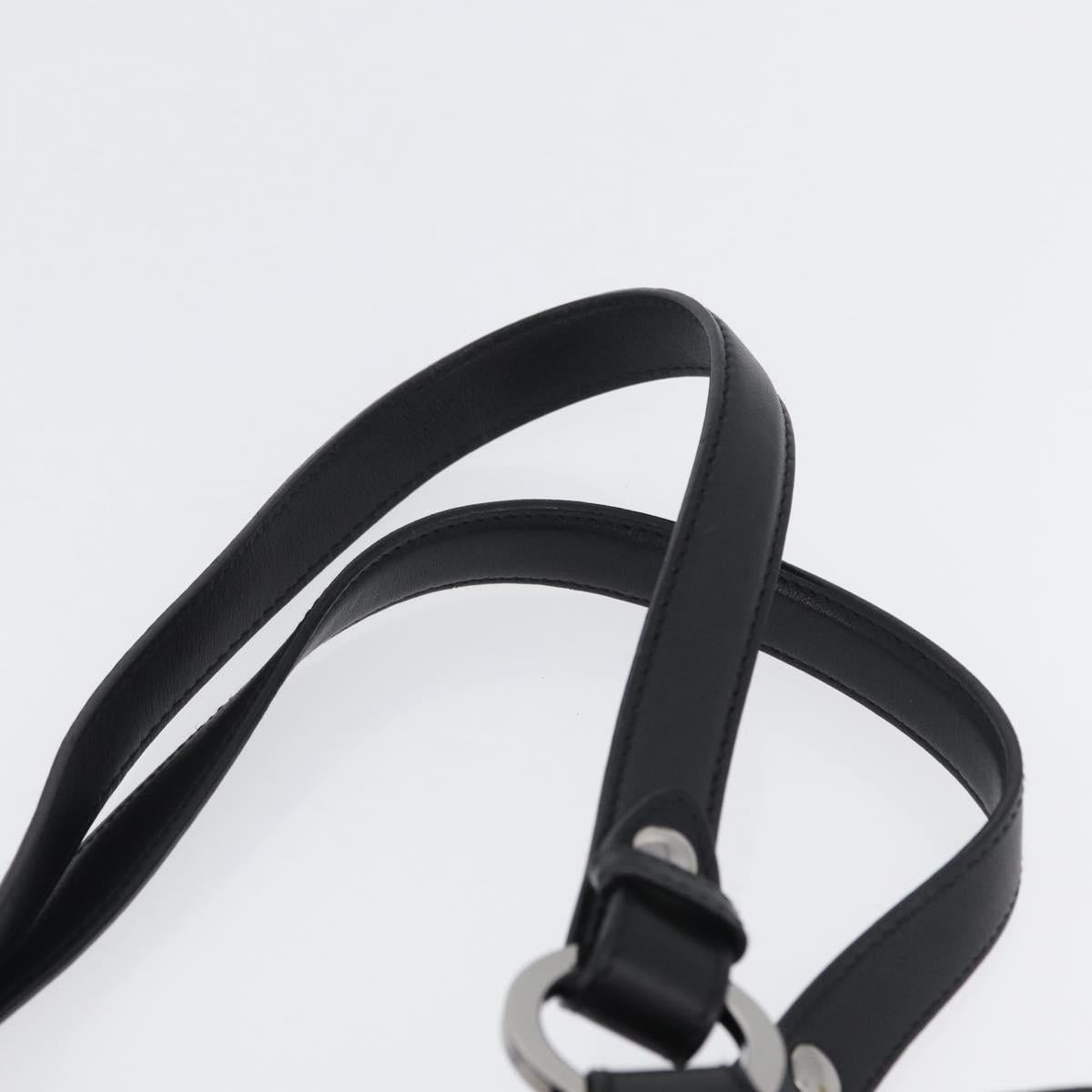 Salvatore Ferragamo Gancini Tote Bag Canvas Black Auth ka2394
