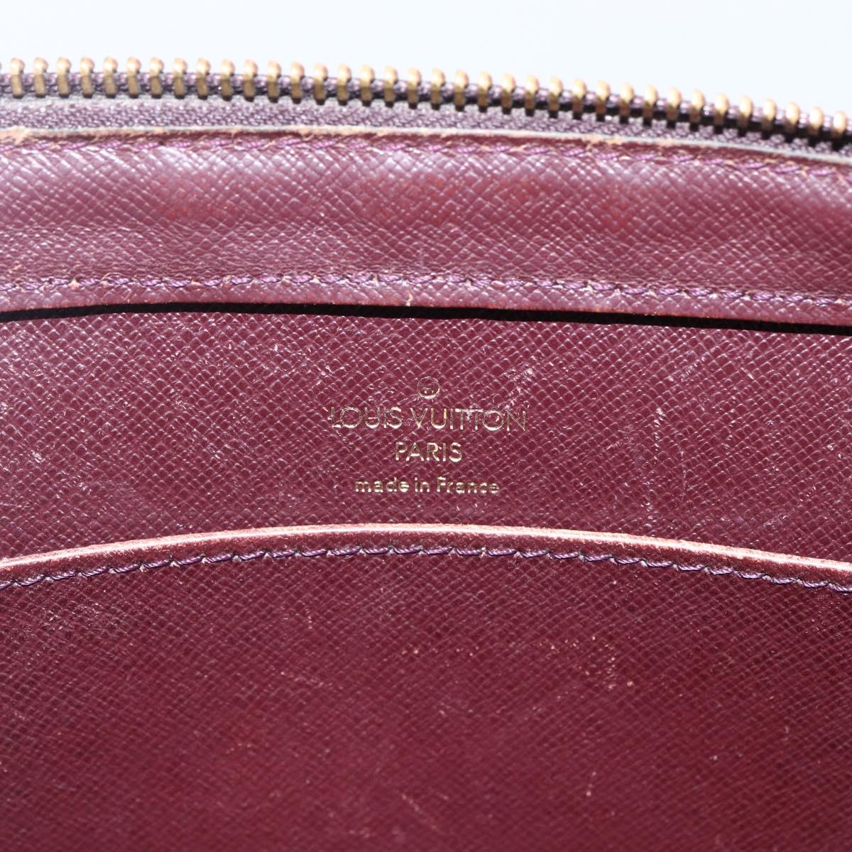 LOUIS VUITTON Taiga Baikal Clutch Bag Acajou M30186 LV Auth ka2397