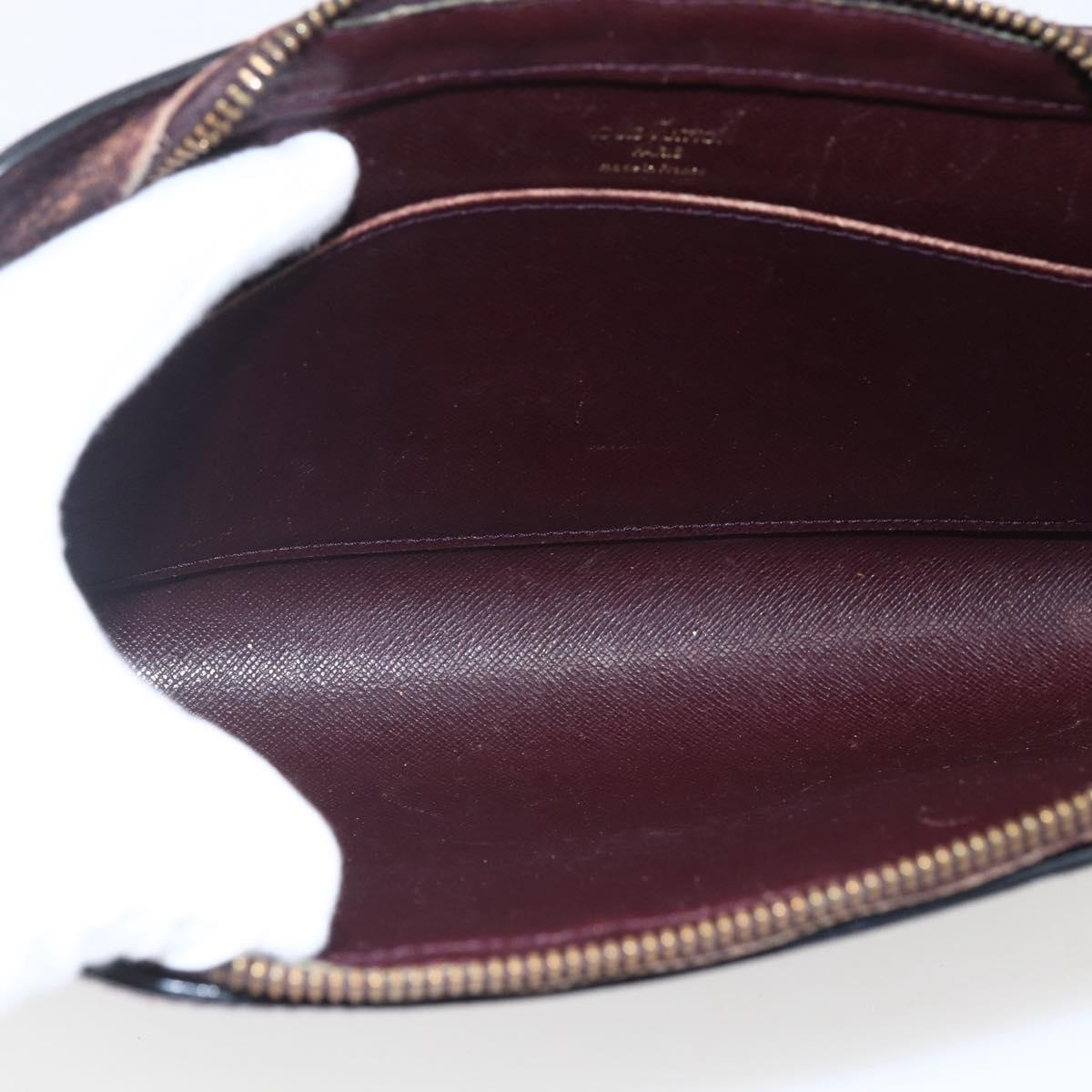 LOUIS VUITTON Taiga Baikal Clutch Bag Acajou M30186 LV Auth ka2397
