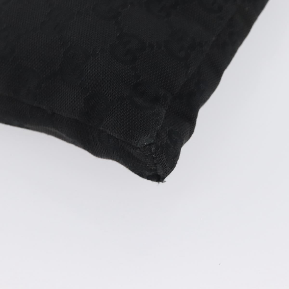 GUCCI GG Canvas Waist bag Black Silver 28566 Auth ka2413