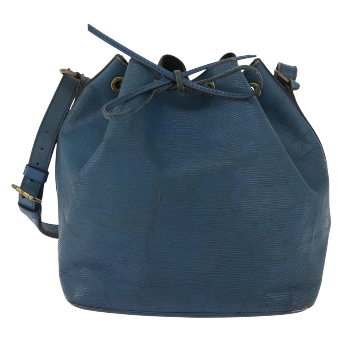 LOUIS VUITTON Epi Petit Noe Shoulder Bag Blue M44105 LV Auth ka2419