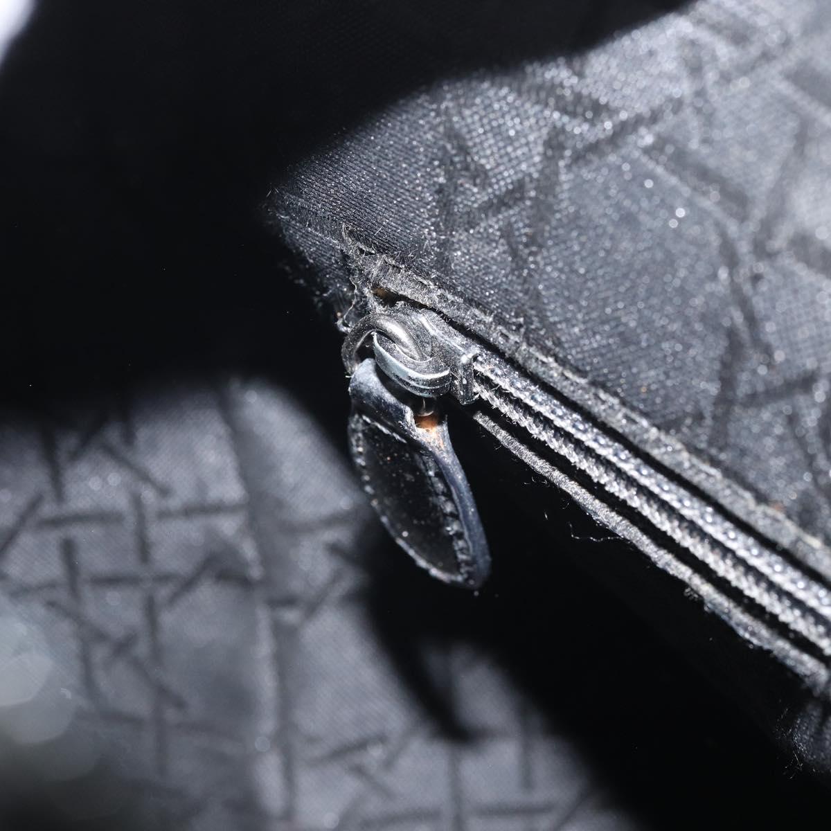 Christian Dior Lady Dior Canage Tote Bag Denim 2way Black Silver Auth ka2427A