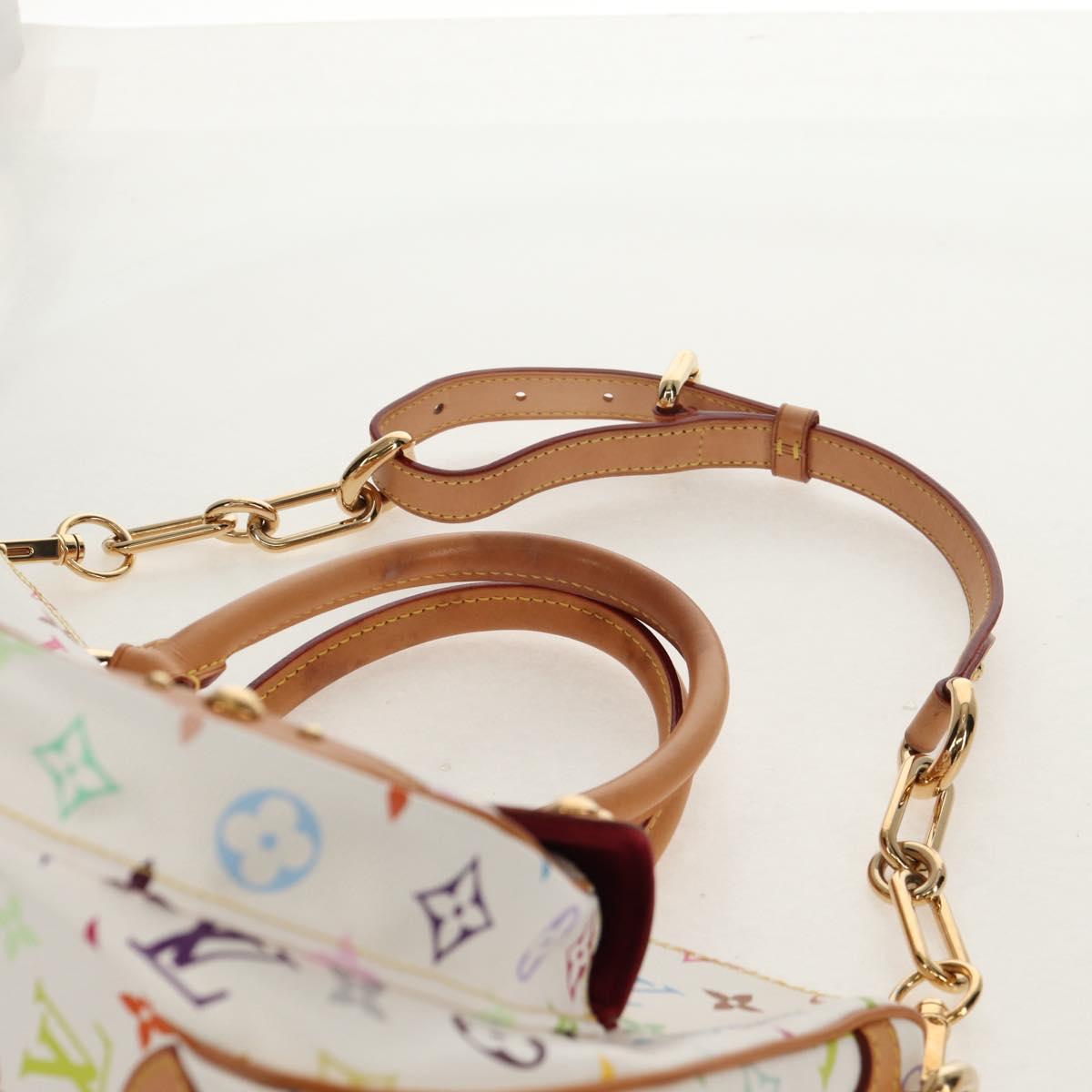 LOUIS VUITTON Monogram Multicolor Rita Hand Bag 2way White M40125 LV Auth ka242AV