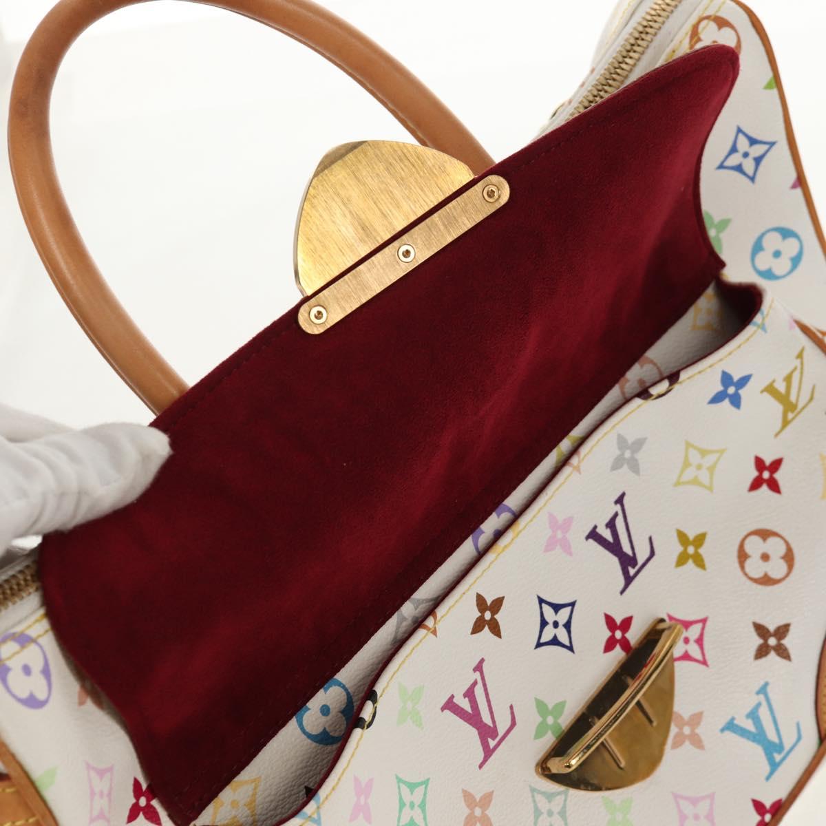 LOUIS VUITTON Monogram Multicolor Rita Hand Bag 2way White M40125 LV Auth ka242AV