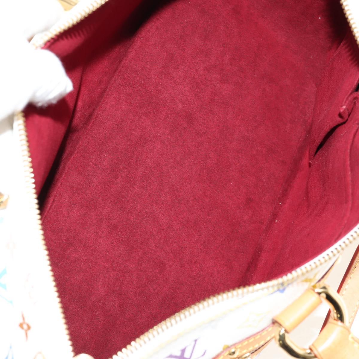 LOUIS VUITTON Monogram Multicolor Rita Hand Bag 2way White M40125 LV Auth ka242AV