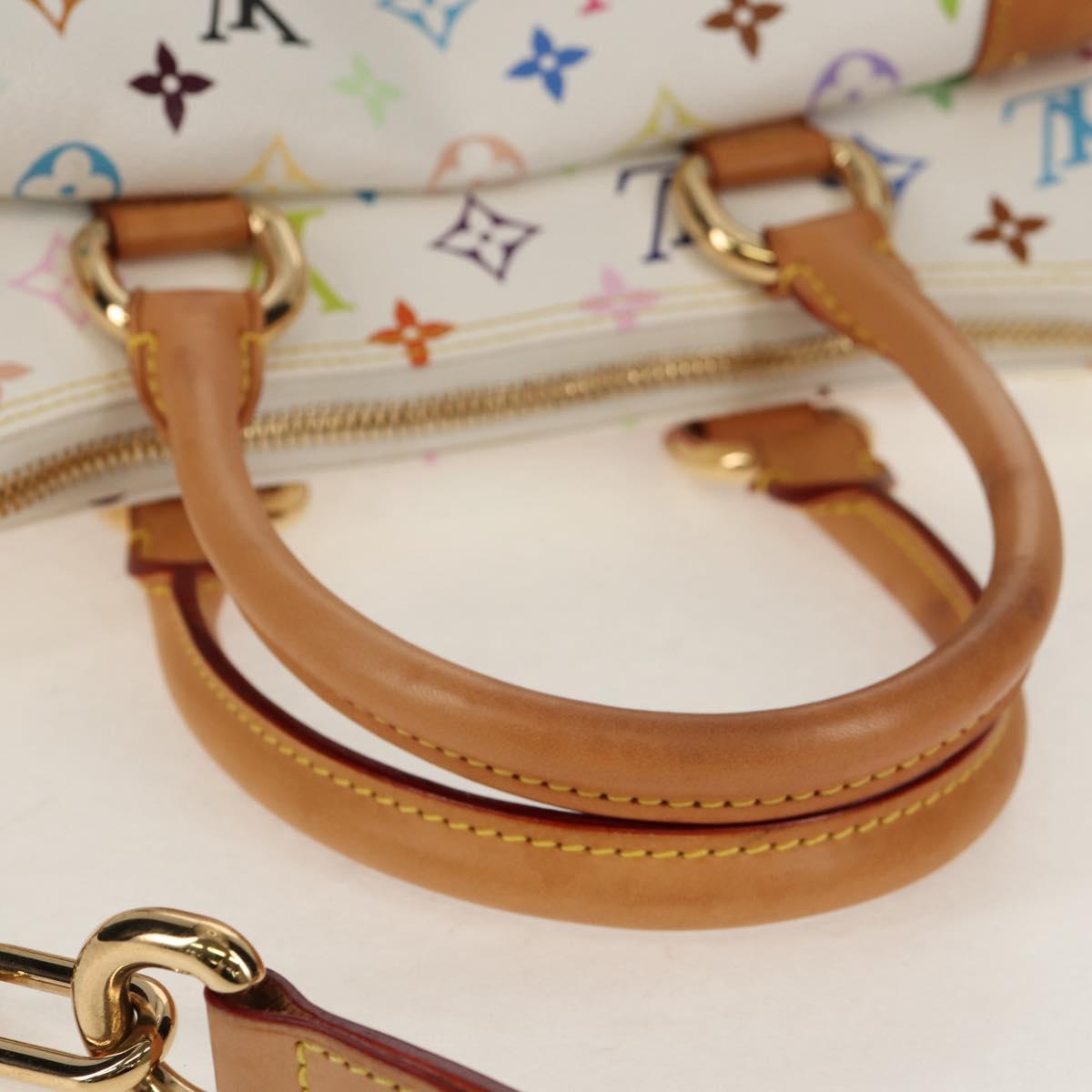 LOUIS VUITTON Monogram Multicolor Rita Hand Bag 2way White M40125 LV Auth ka242AV