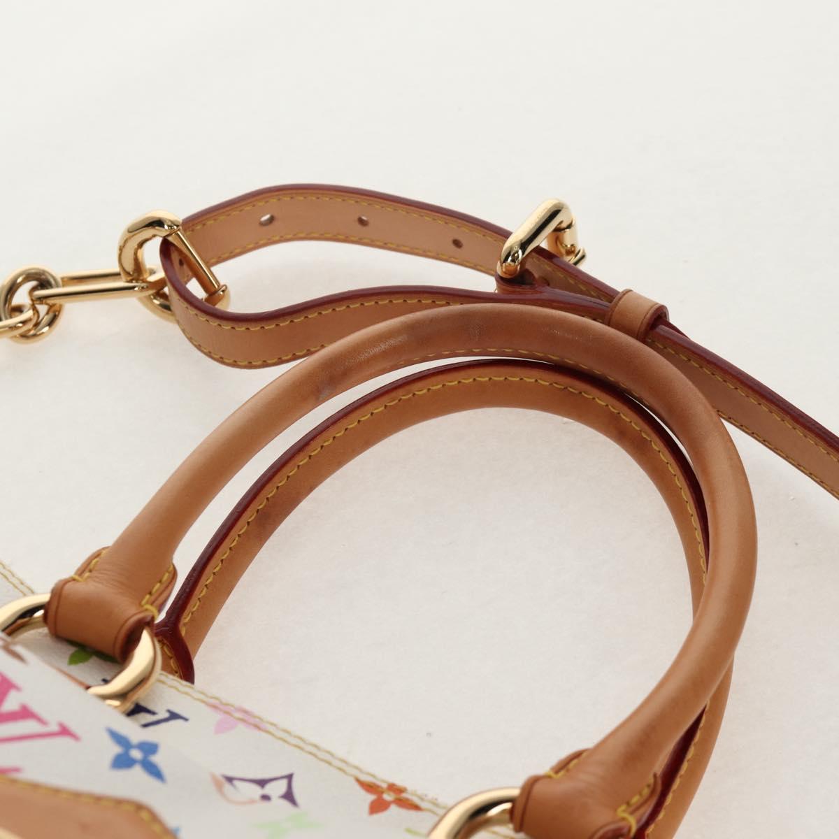 LOUIS VUITTON Monogram Multicolor Rita Hand Bag 2way White M40125 LV Auth ka242AV