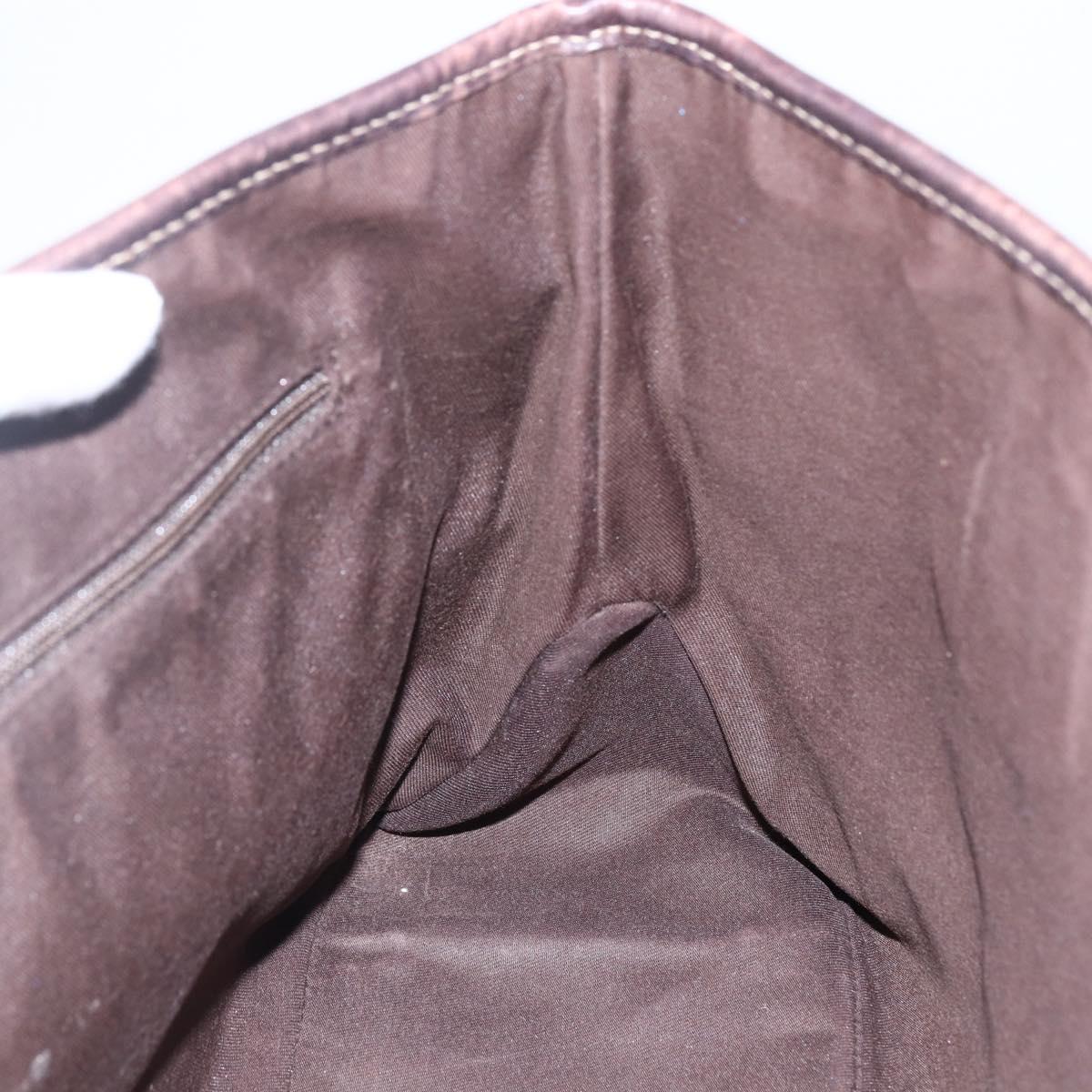 GUCCI GG Canvas Web Sherry Line Hand Bag Beige Gold 161717 Auth ka2443