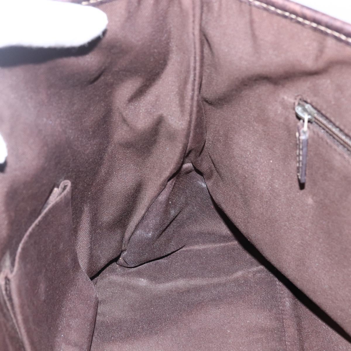 GUCCI GG Canvas Web Sherry Line Hand Bag Beige Gold 161717 Auth ka2443