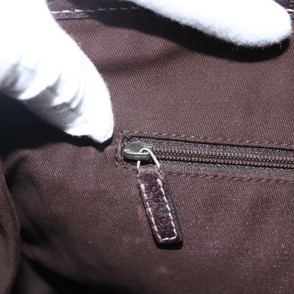 GUCCI GG Canvas Web Sherry Line Hand Bag Beige Gold 161717 Auth ka2443