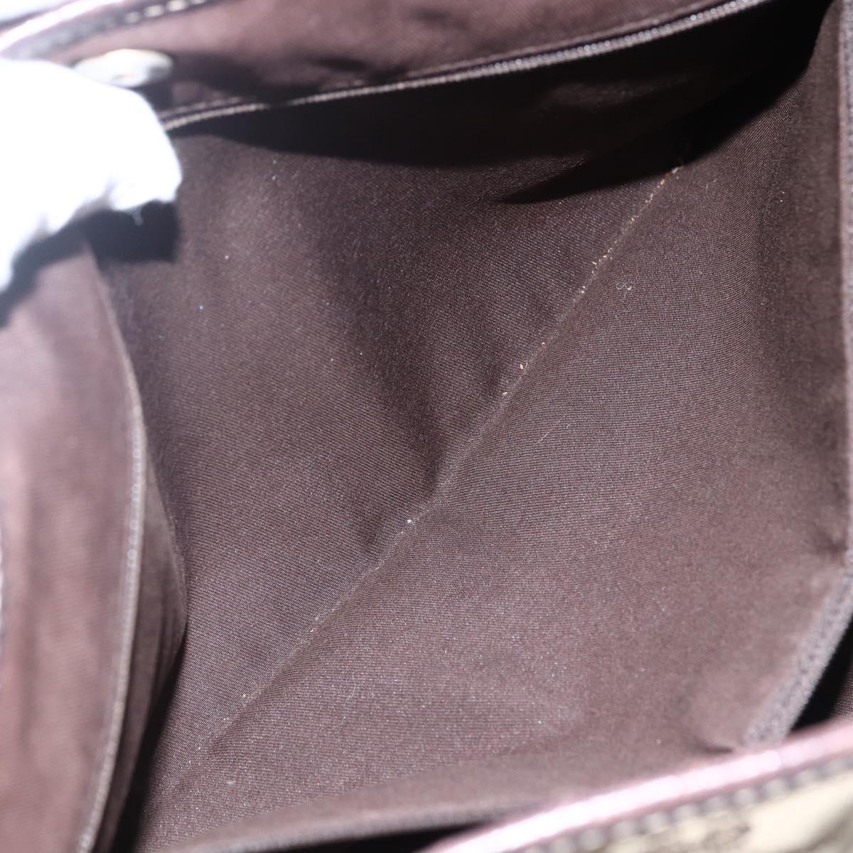 GUCCI GG Canvas Web Sherry Line Hand Bag Beige Gold 161717 Auth ka2443