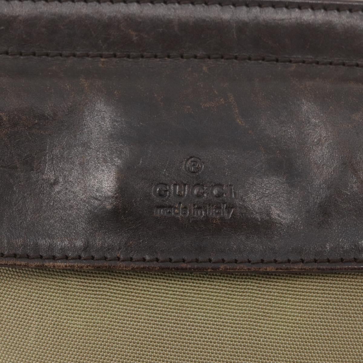 GUCCI Waist bag Nylon Beige Silver 28566 Auth ka2449