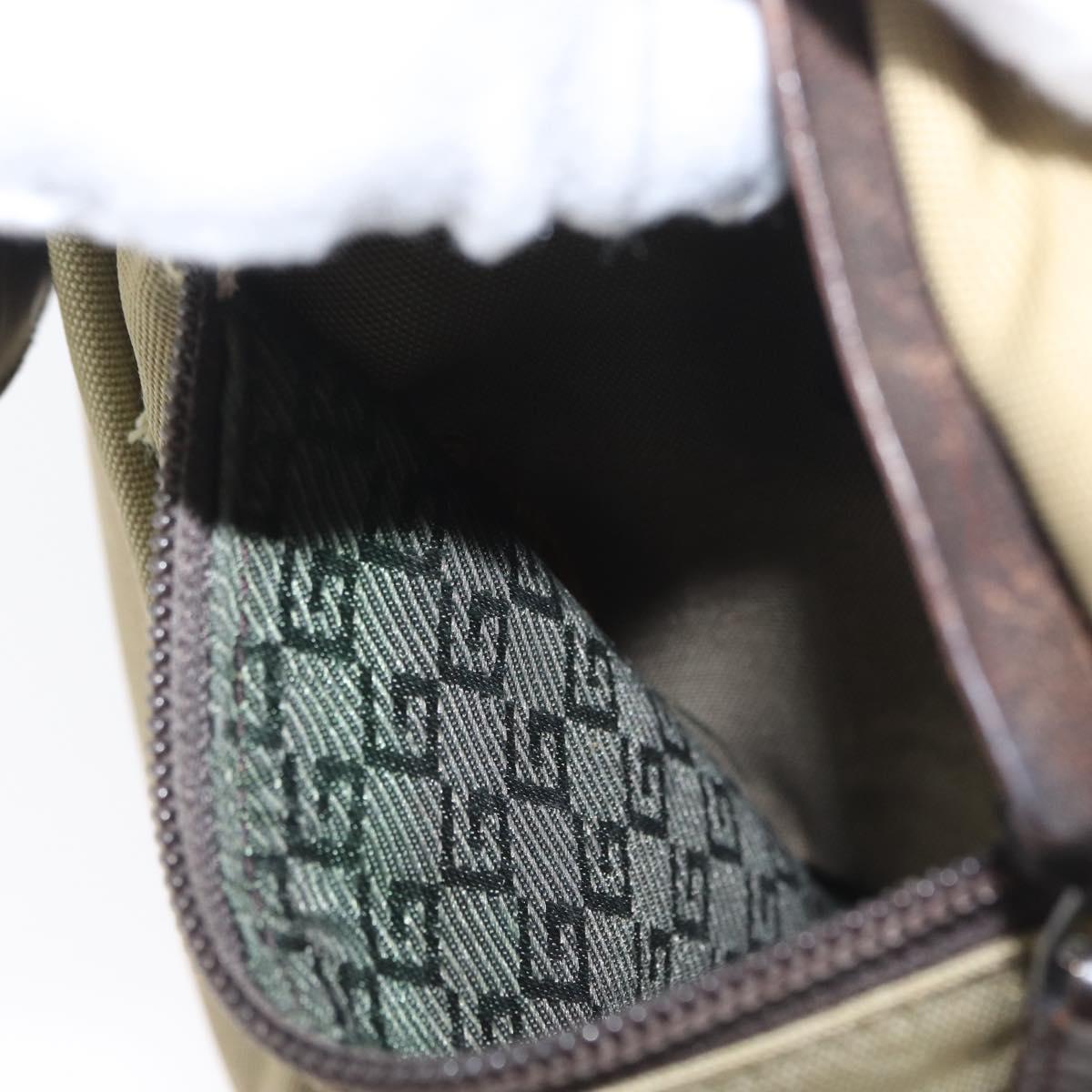 GUCCI Waist bag Nylon Beige Silver 28566 Auth ka2449