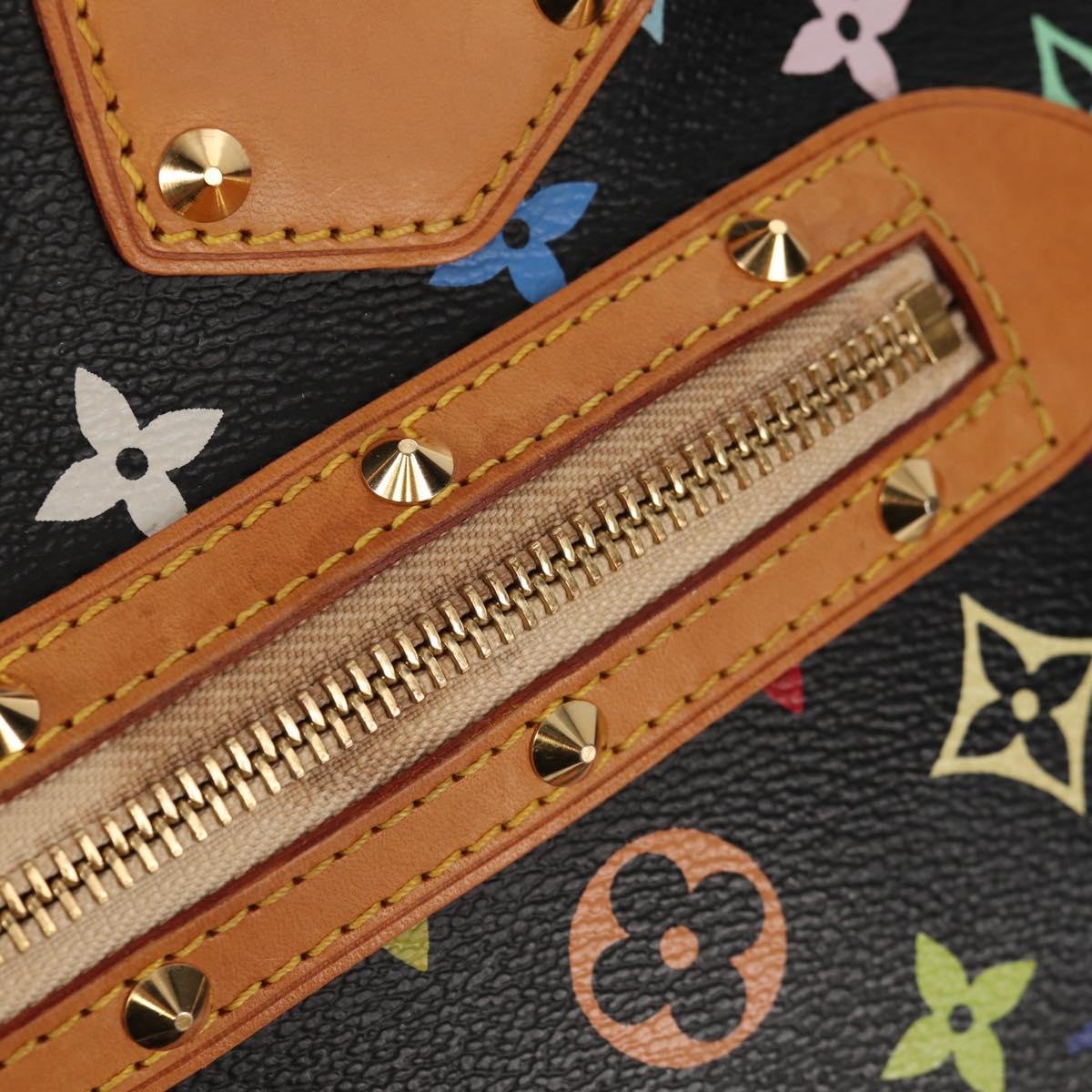 LOUIS VUITTON Monogram Multicolor Alma Hand Bag Black M92646 LV Auth ka244AV