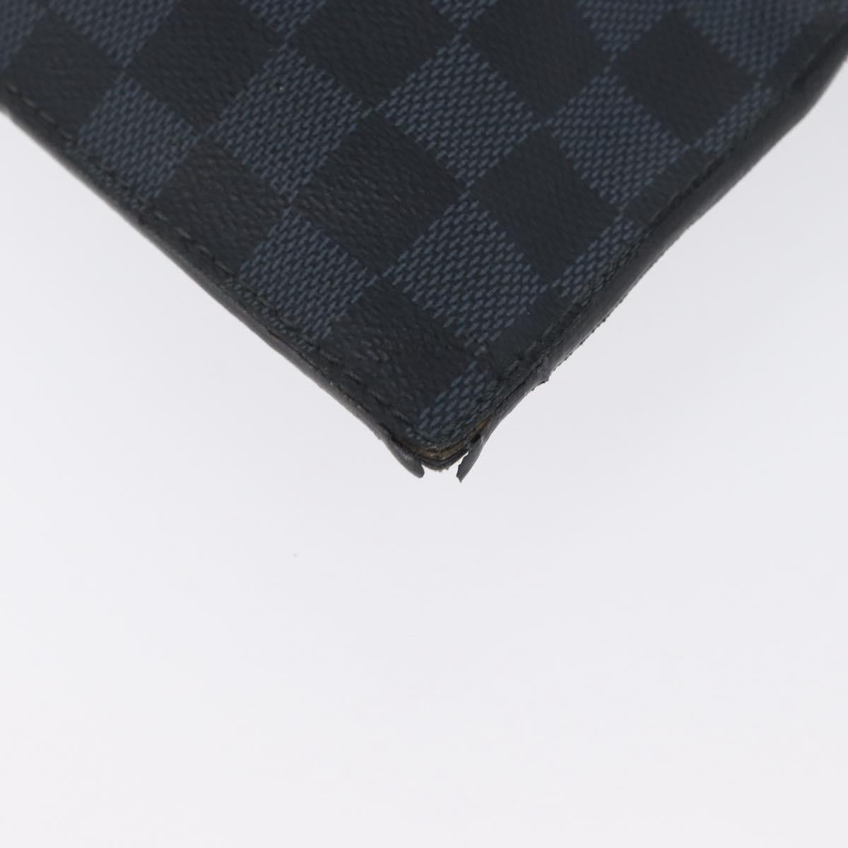LOUIS VUITTON Damier Cobalt portfolio Clutch Bag N51101 LV Auth ka2451