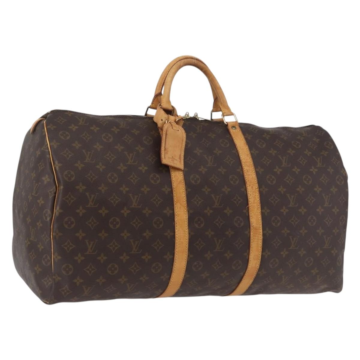 LOUIS VUITTON Monogram Keepall 60 Boston Bag M41422 LV Auth ka2464