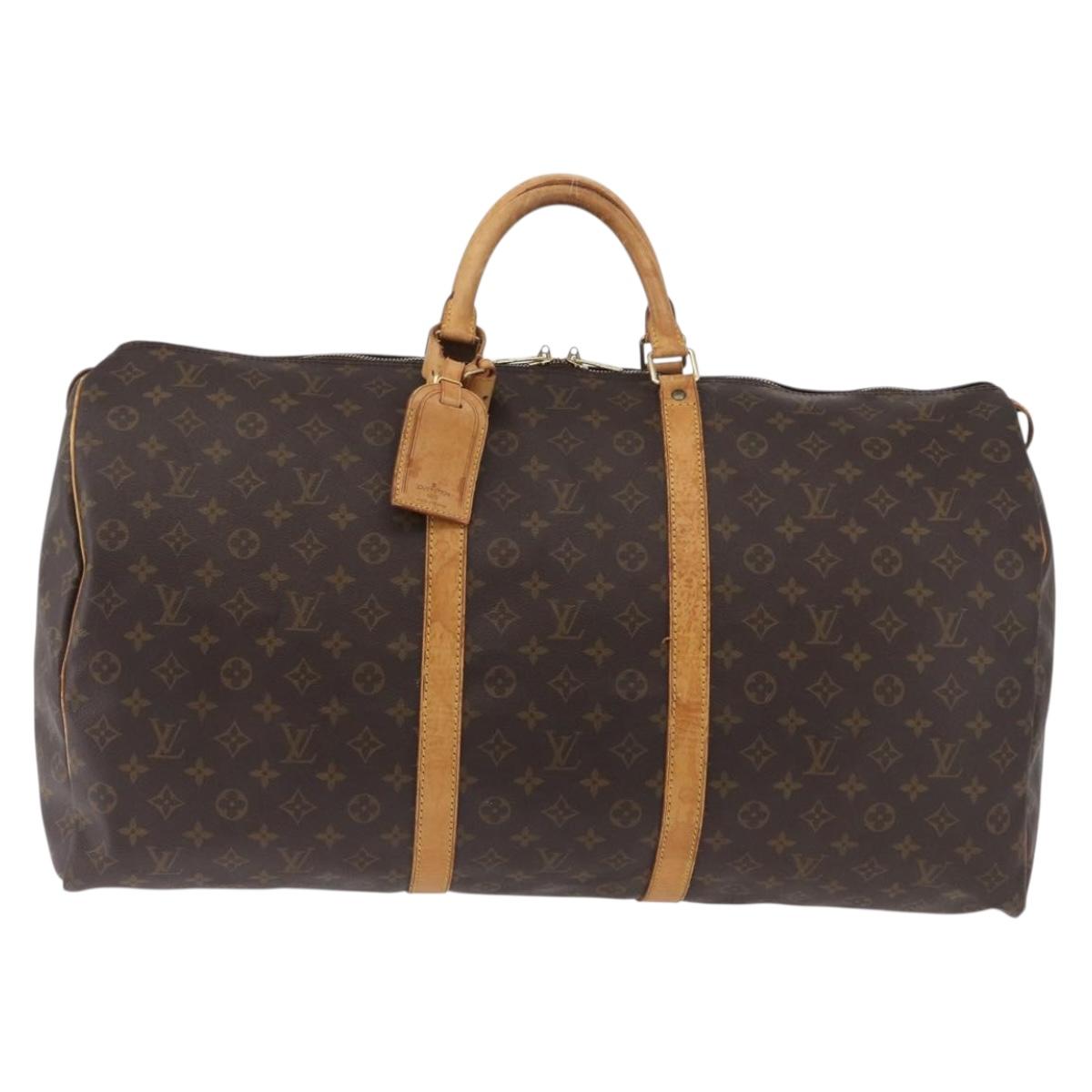 LOUIS VUITTON Monogram Keepall 60 Boston Bag M41422 LV Auth ka2464