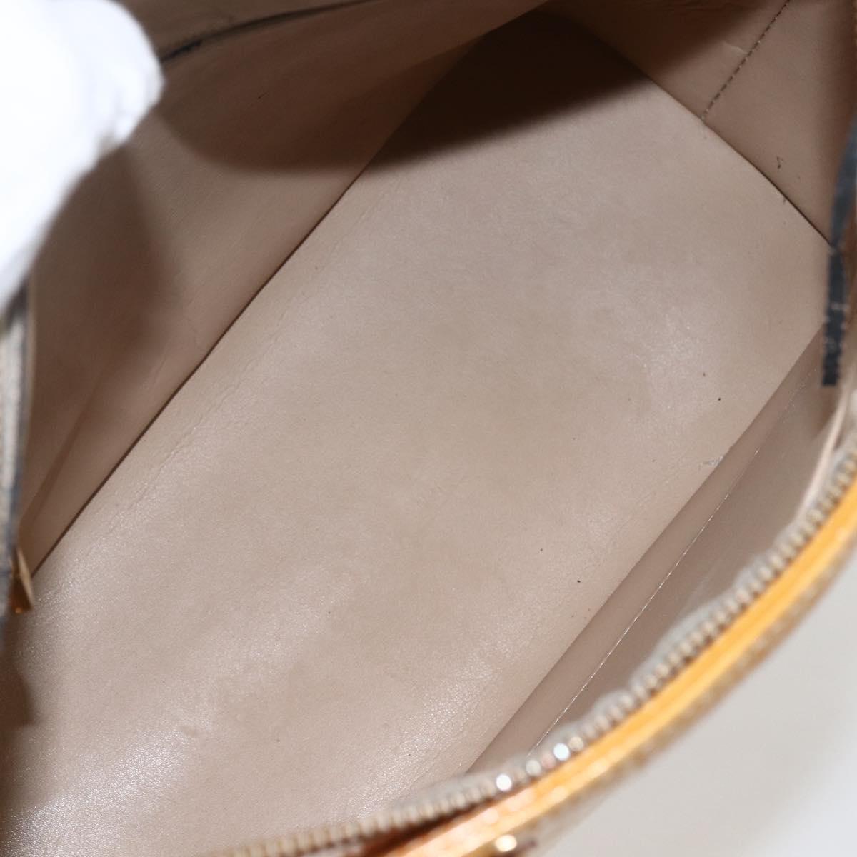 LOUIS VUITTON Monogram Vernis Houston Hand Bag Beige M91004 LV Auth ka2468
