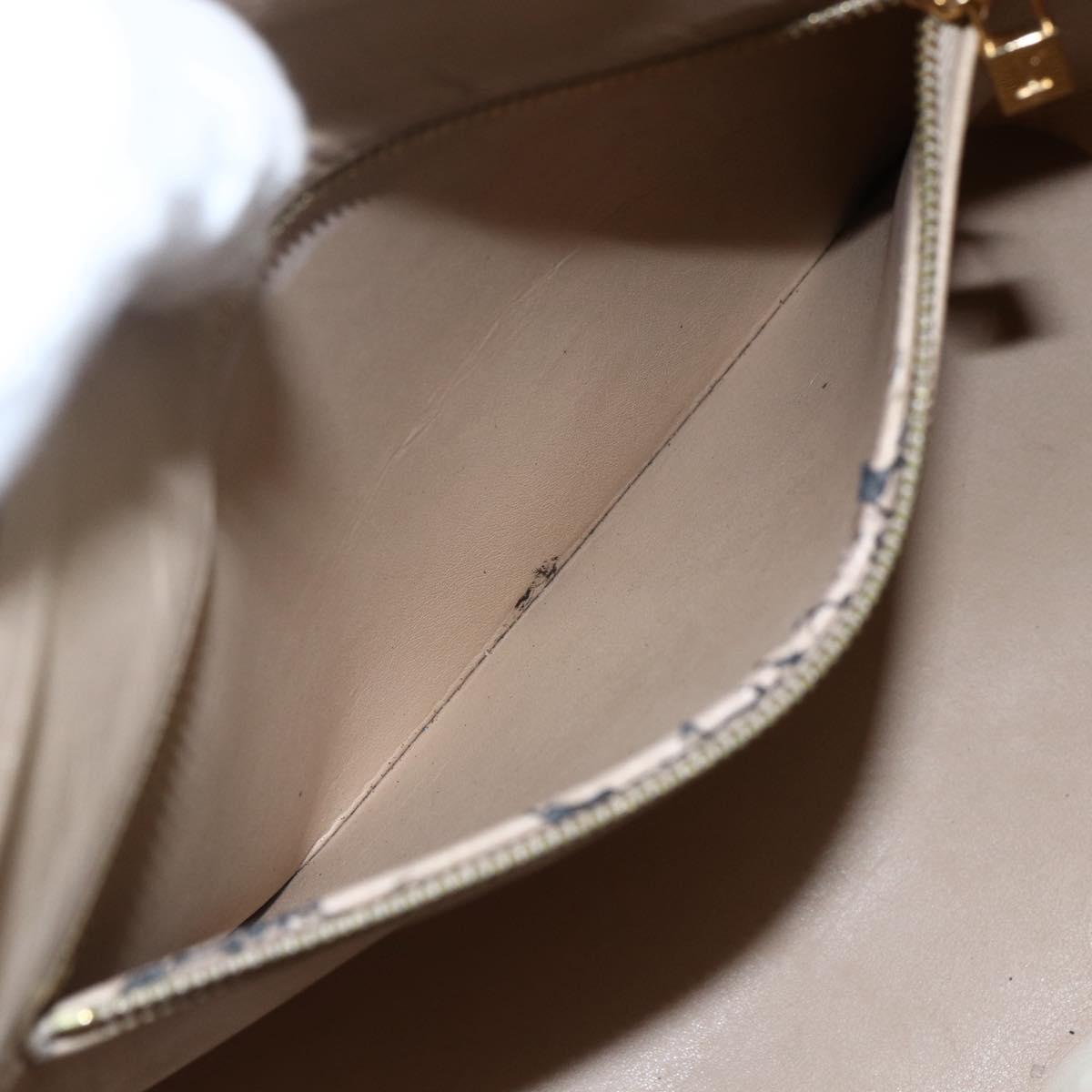 LOUIS VUITTON Monogram Vernis Houston Hand Bag Beige M91004 LV Auth ka2468