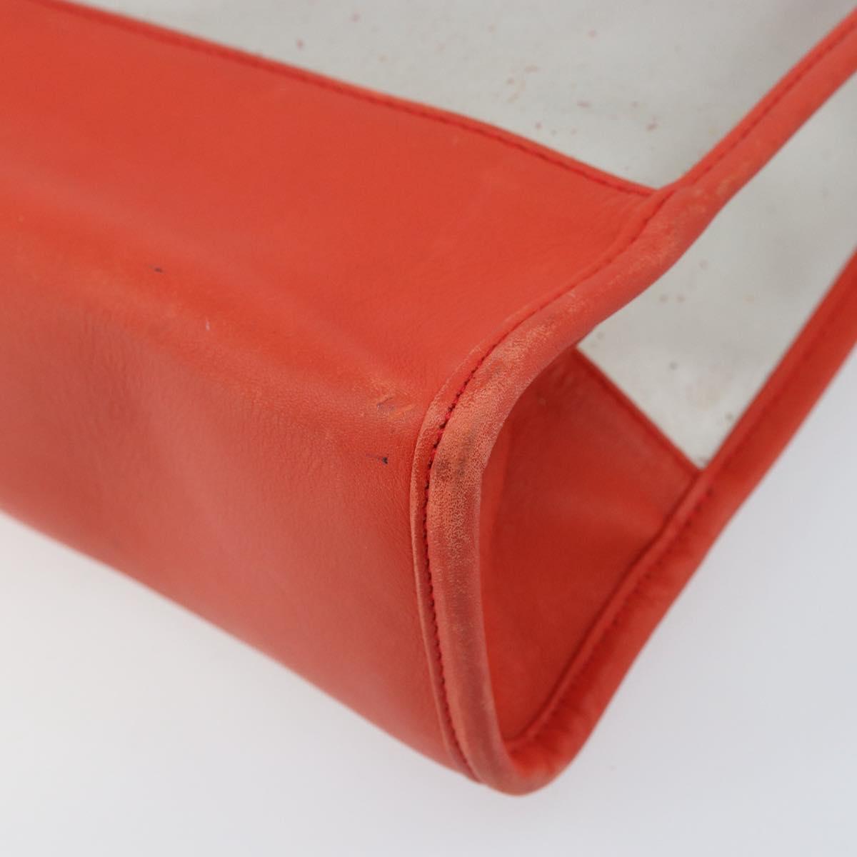 LOEWE Anagram Tote Bag Vinyl Clear Red Auth ka2475