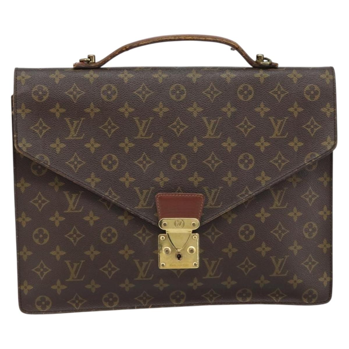 LOUIS VUITTON Monogram Porte Documents Bandouliere Bag M53338 LV Auth ka2476