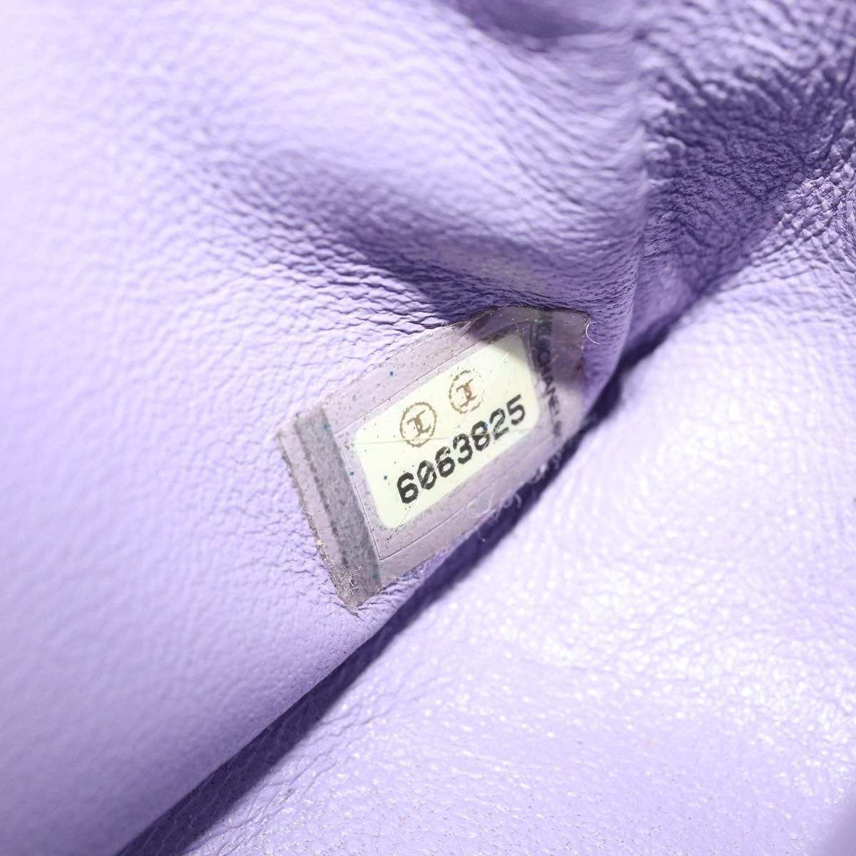 CHANEL Matelasse Chain Shoulder Bag cotton Purple Gold CC Auth ka2484SAV