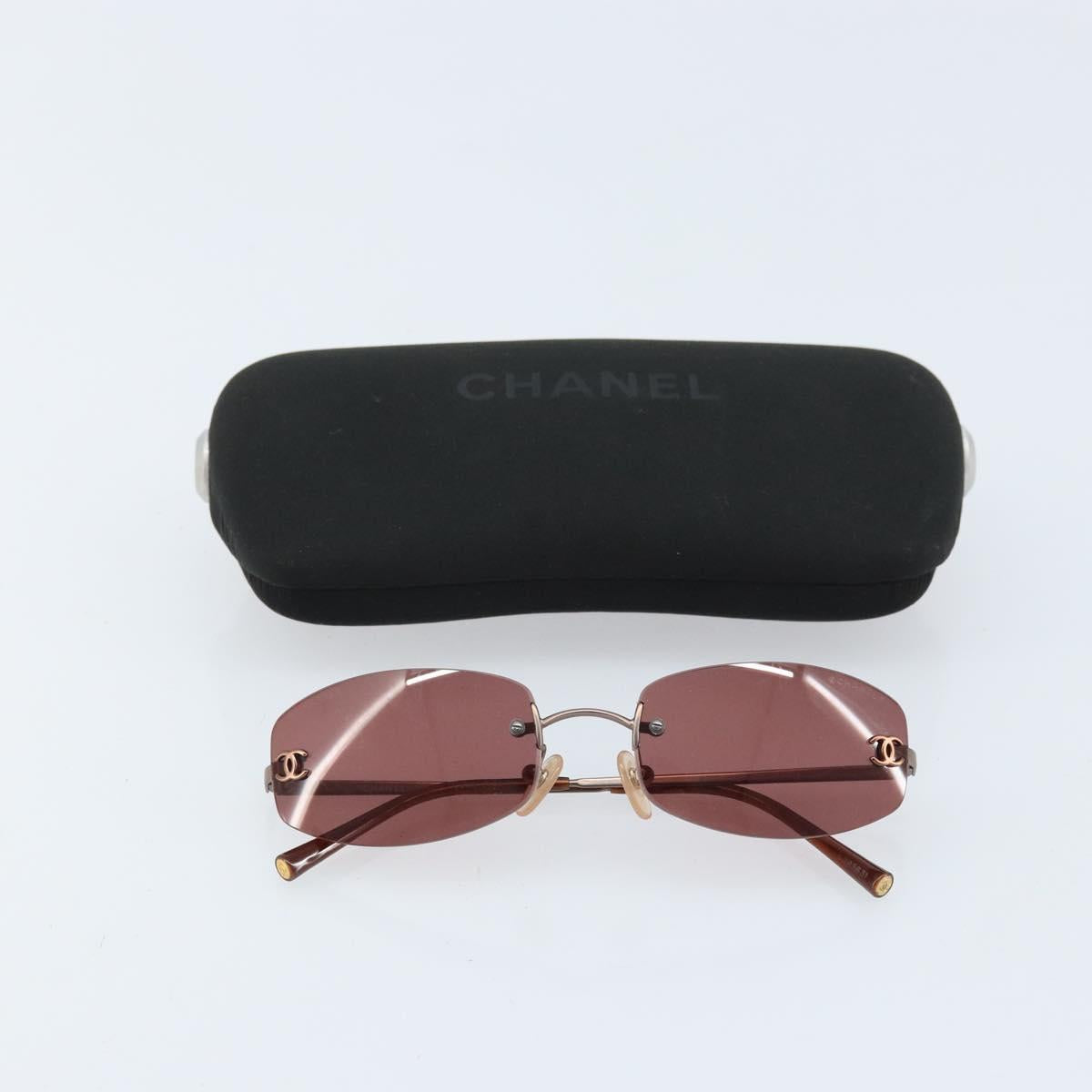 CHANEL Sunglasses plastic Red CC Auth ka2485
