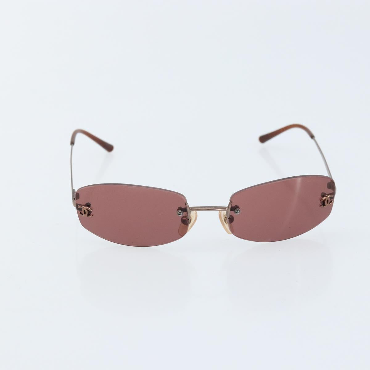 CHANEL Sunglasses plastic Red CC Auth ka2485