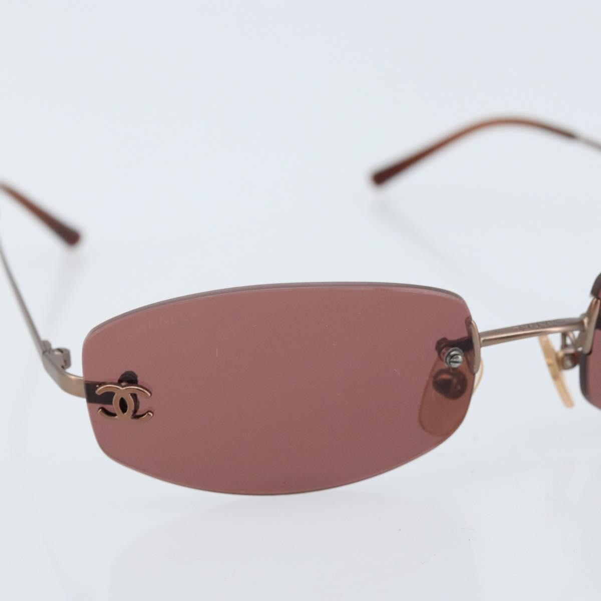 CHANEL Sunglasses plastic Red CC Auth ka2485