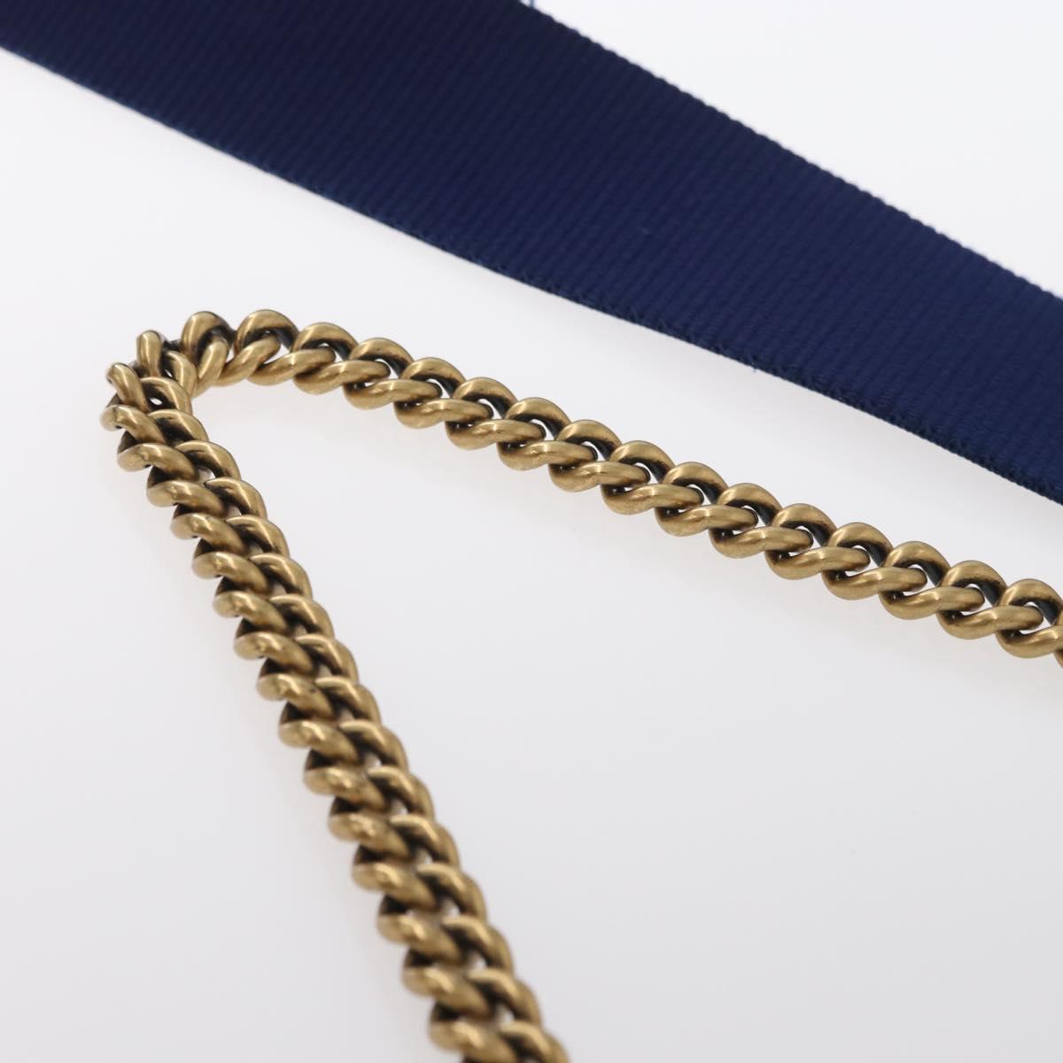 GUCCI Bamboo Chain Broadway Shoulder Bag Leather 2way Silver 453778 Auth ka2490V