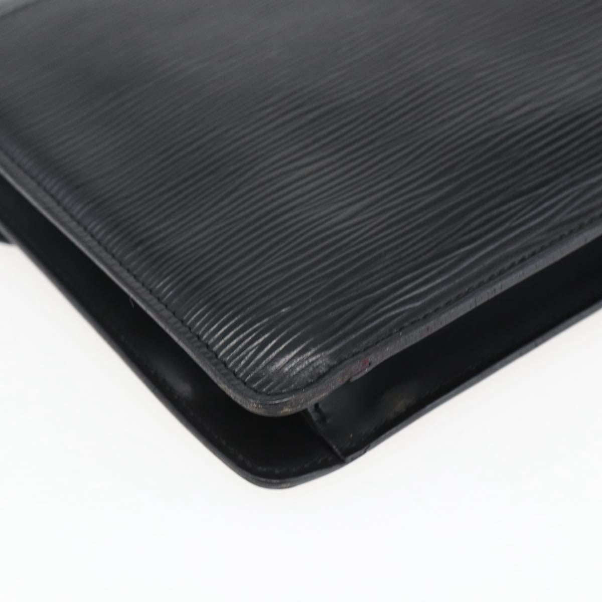 LOUIS VUITTON Epi Montaigne 27 Clutch Bag Black M52652 LV Auth ka2493