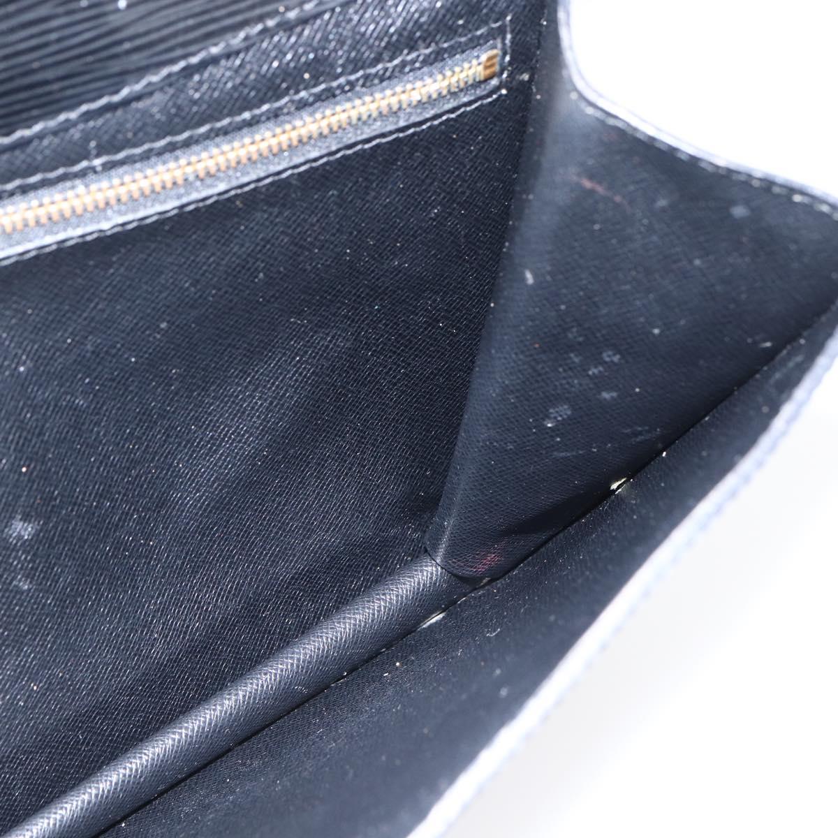 LOUIS VUITTON Epi Montaigne 27 Clutch Bag Black M52652 LV Auth ka2493