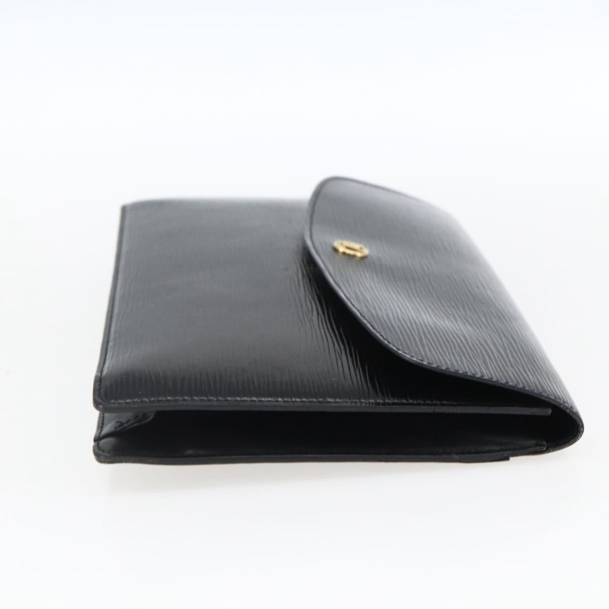 LOUIS VUITTON Epi Montaigne 27 Clutch Bag Black M52652 LV Auth ka2493