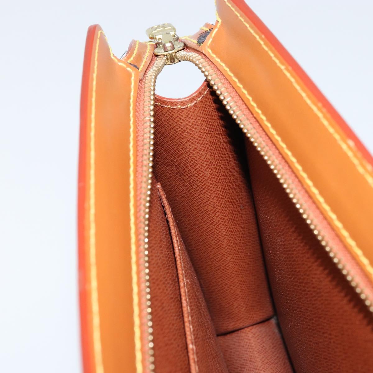 LOUIS VUITTON Epi Pochette Homme Bag Brown Zipangu Gold M52528 LV Auth ka2494