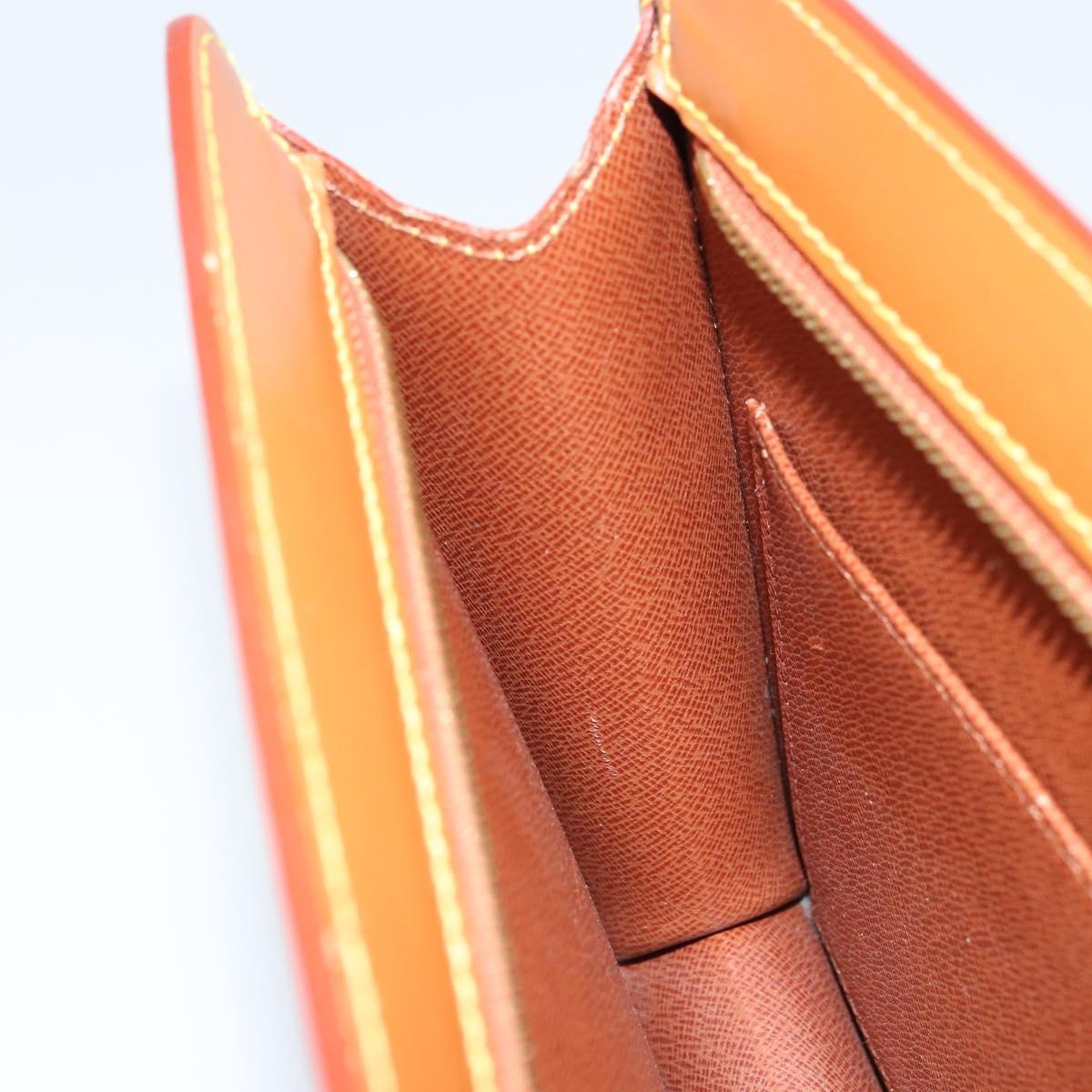 LOUIS VUITTON Epi Pochette Homme Bag Brown Zipangu Gold M52528 LV Auth ka2494