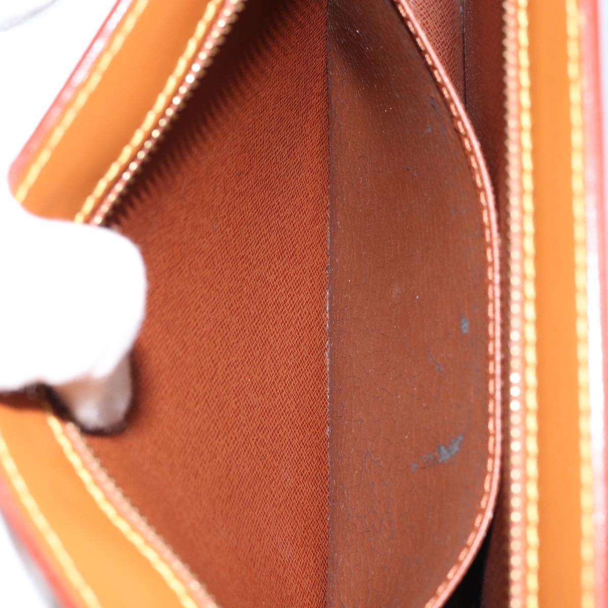 LOUIS VUITTON Epi Pochette Homme Bag Brown Zipangu Gold M52528 LV Auth ka2494