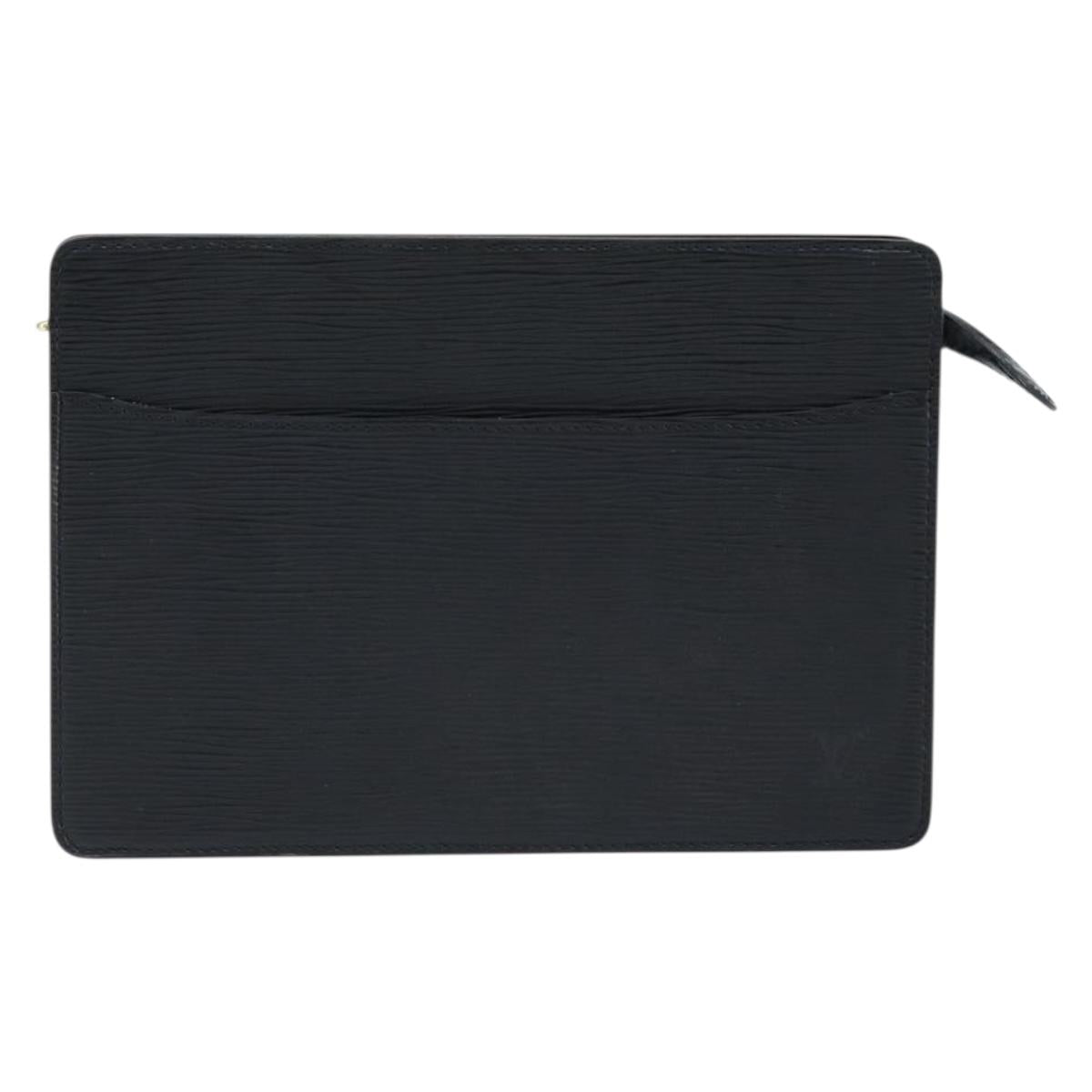 LOUIS VUITTON Epi Pochette Homme Clutch Bag Black M52522 LV Auth ka2502