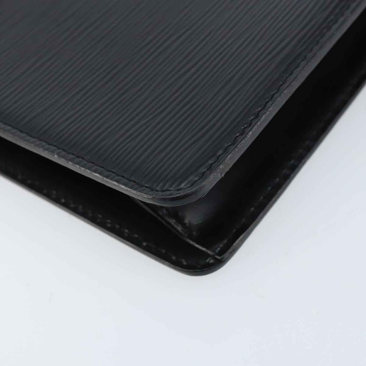 LOUIS VUITTON Epi Pochette Homme Clutch Bag Black M52522 LV Auth ka2502