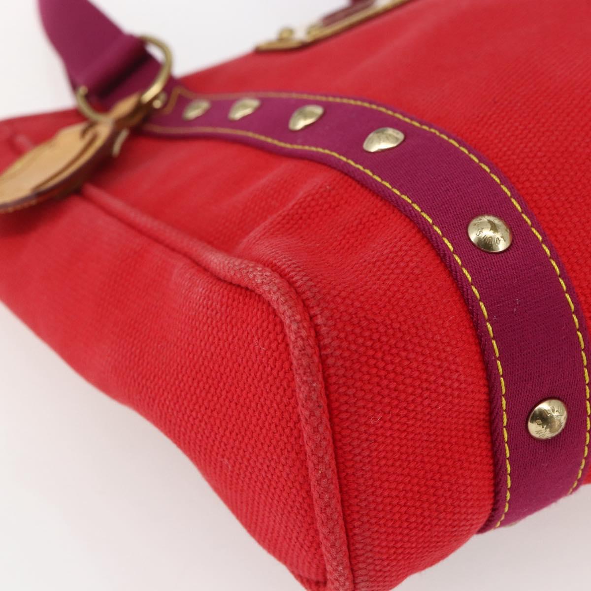 LOUIS VUITTON Antigua Cabas MM Tote Bag Red M40034 LV Auth ka2506