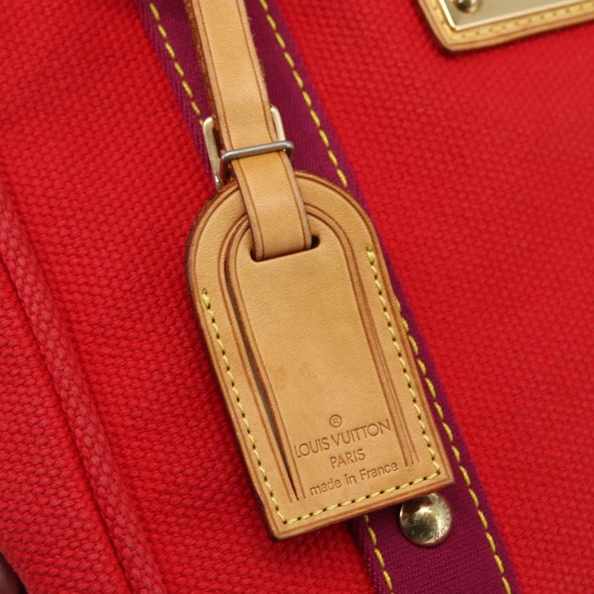 LOUIS VUITTON Antigua Cabas MM Tote Bag Red M40034 LV Auth ka2506