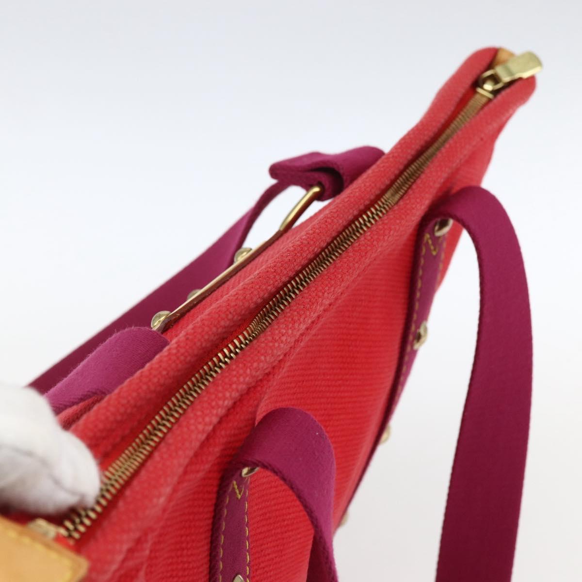 LOUIS VUITTON Antigua Cabas MM Tote Bag Red M40034 LV Auth ka2506