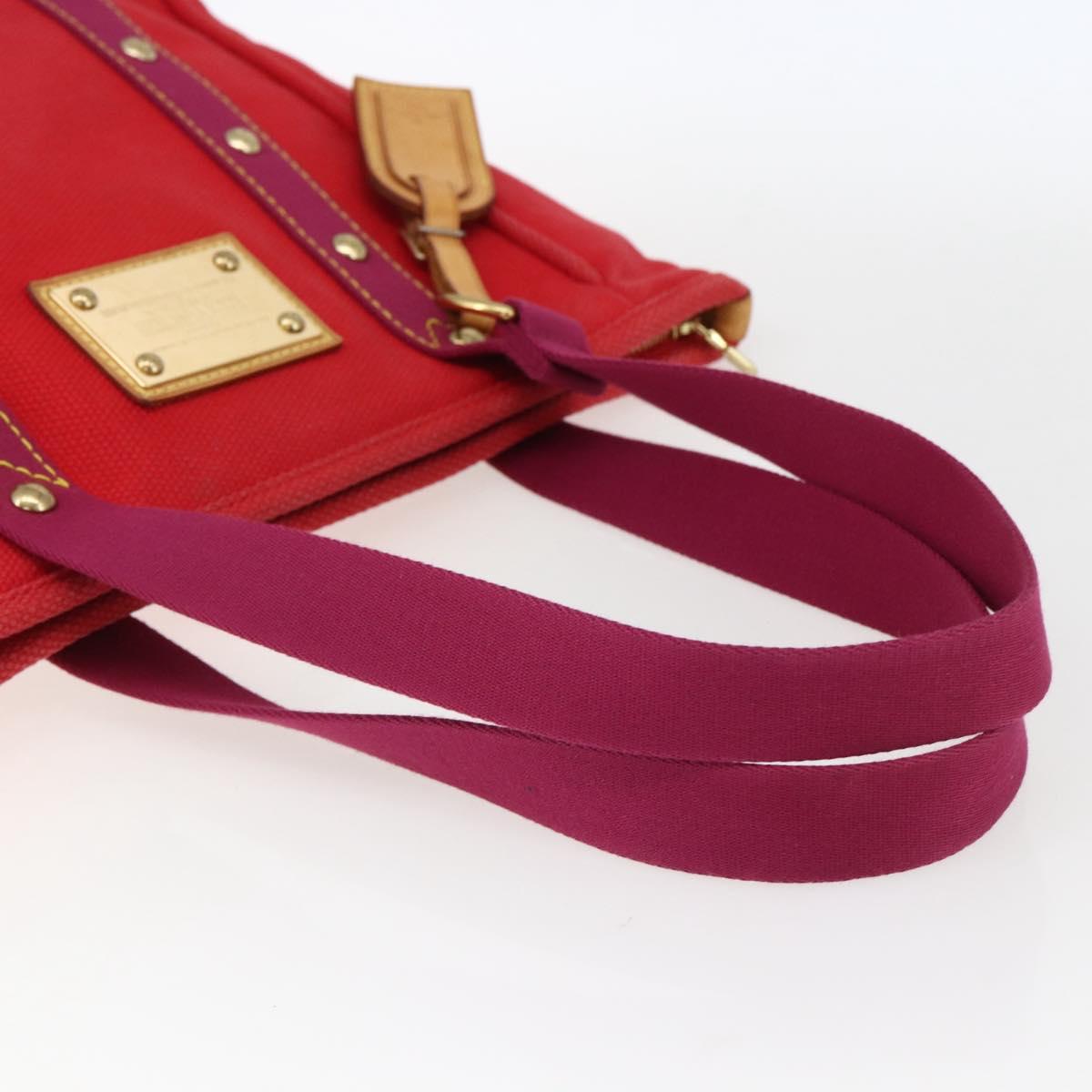 LOUIS VUITTON Antigua Cabas MM Tote Bag Red M40034 LV Auth ka2506