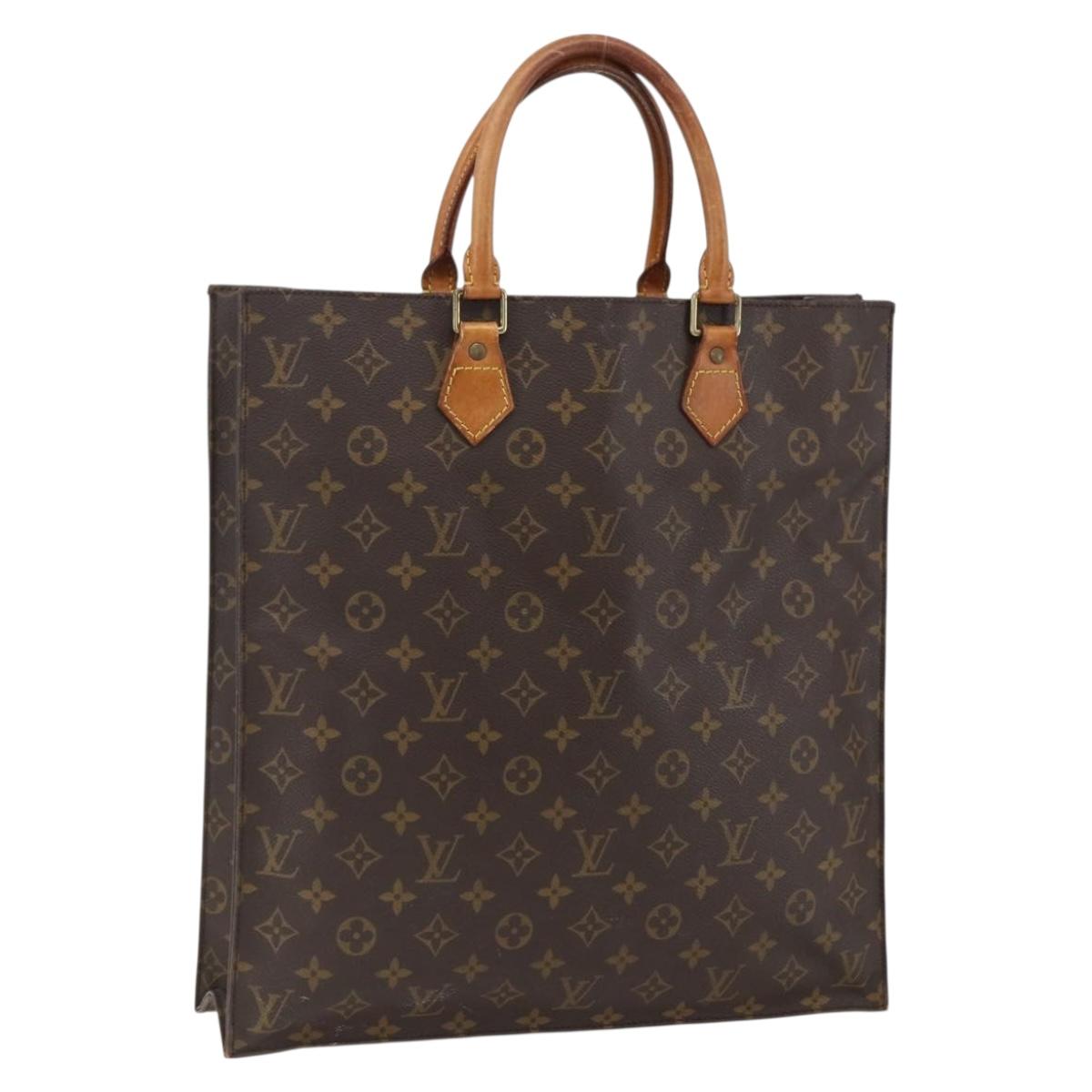 LOUIS VUITTON Monogram Sac Plat Hand Bag M51140 LV Auth ka2515